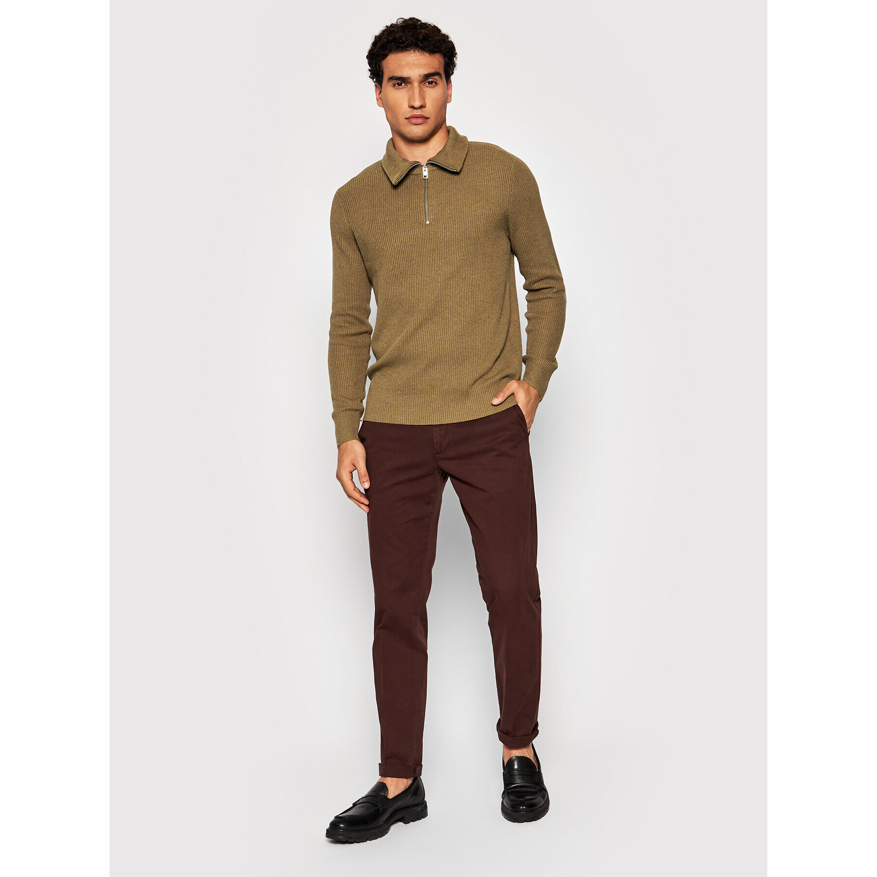 Jack&Jones PREMIUM Pulover Perfect 12193527 Maro Regular Fit - Pled.ro