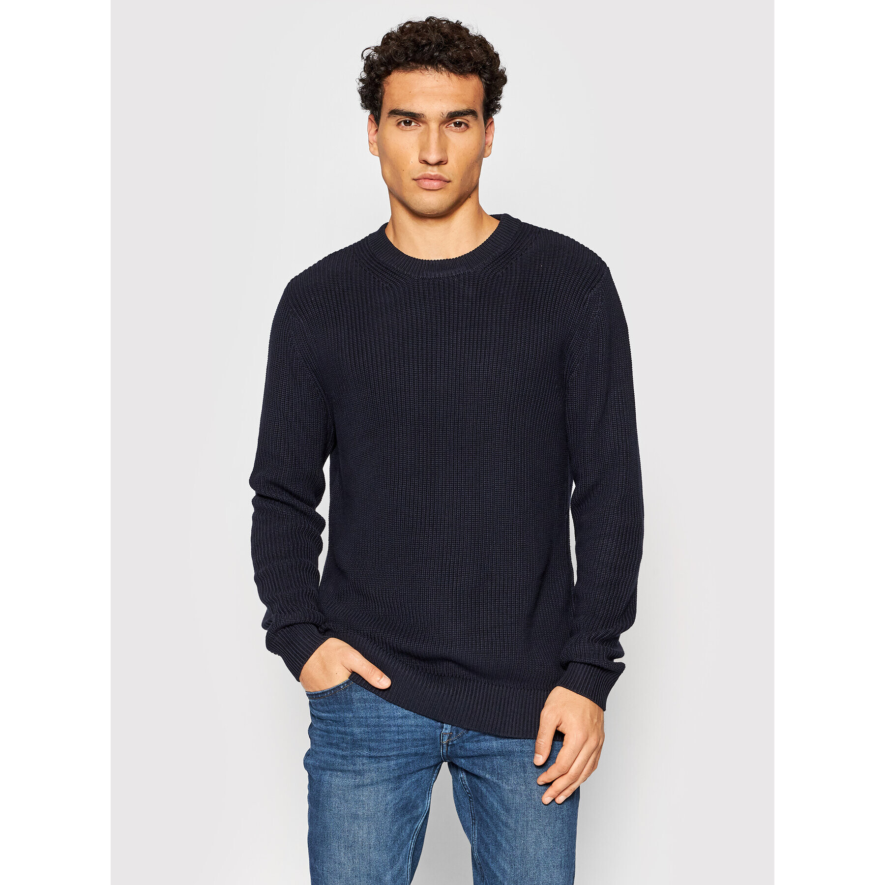 Jack&Jones PREMIUM Pulover Well 12193093 Bleumarin Regular Fit - Pled.ro