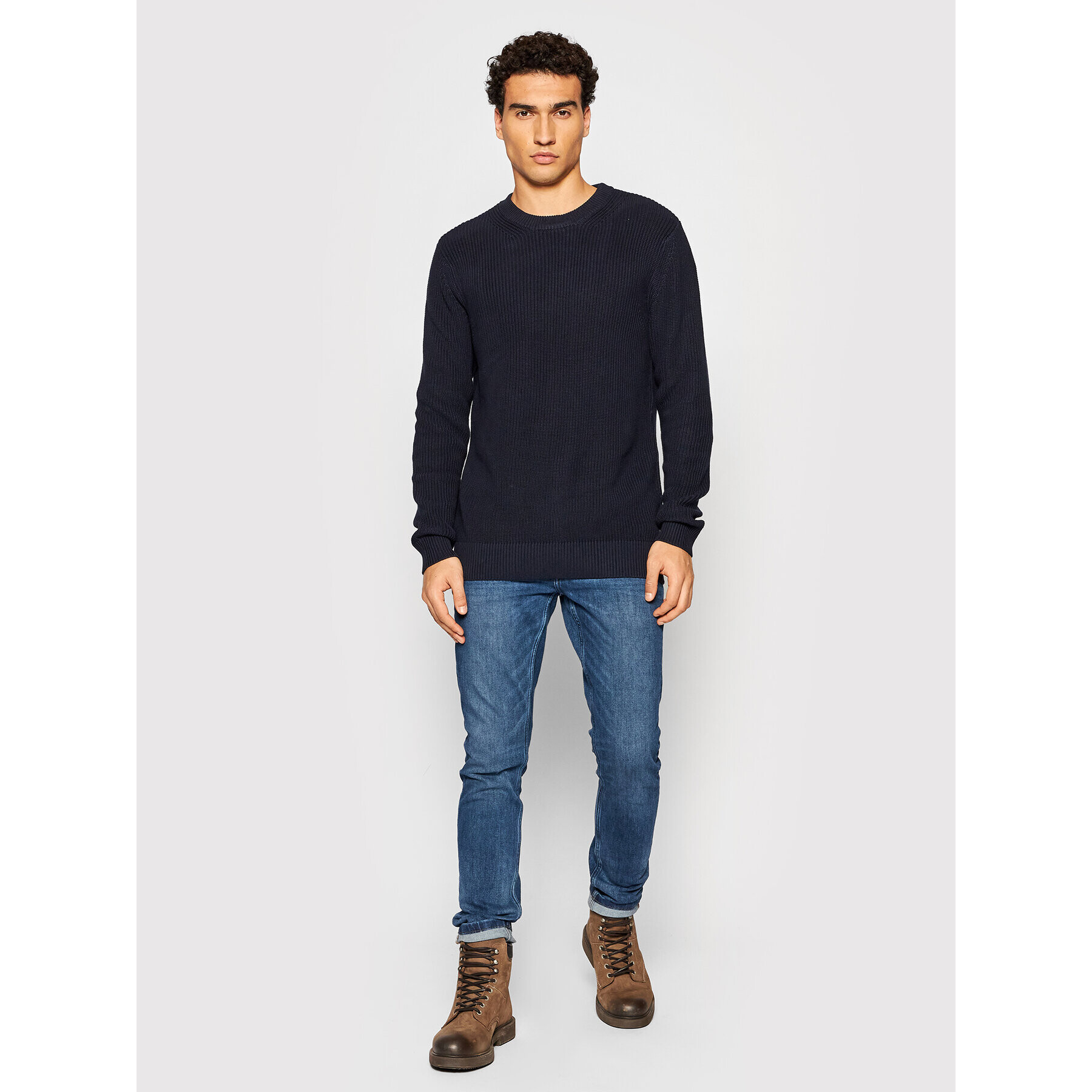 Jack&Jones PREMIUM Pulover Well 12193093 Bleumarin Regular Fit - Pled.ro