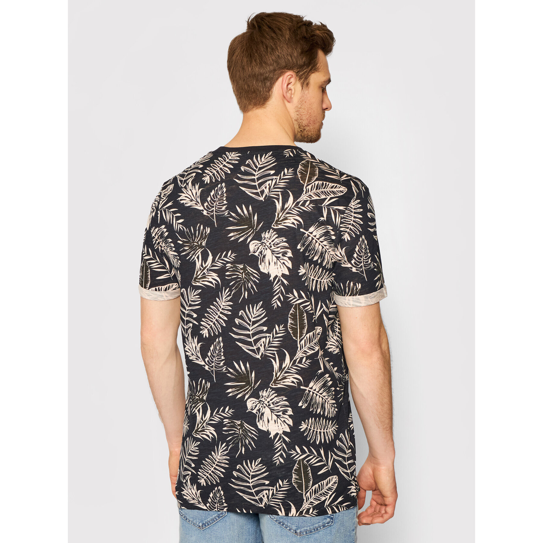 Jack&Jones PREMIUM Tricou Blabeach Ss 12187869 Negru Regular Fit - Pled.ro