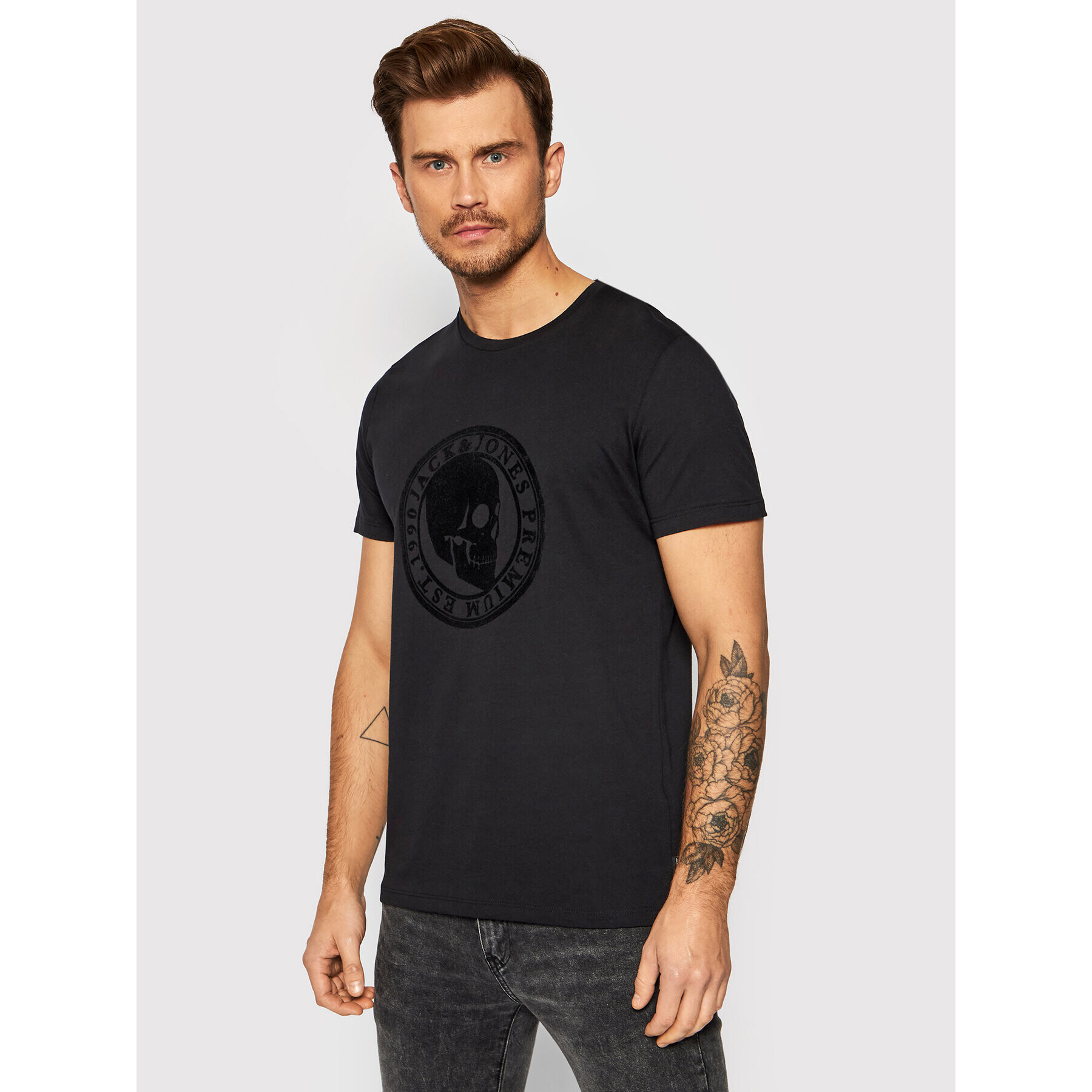 Jack&Jones PREMIUM Tricou Blacult 12199808 Negru Regular Fit - Pled.ro