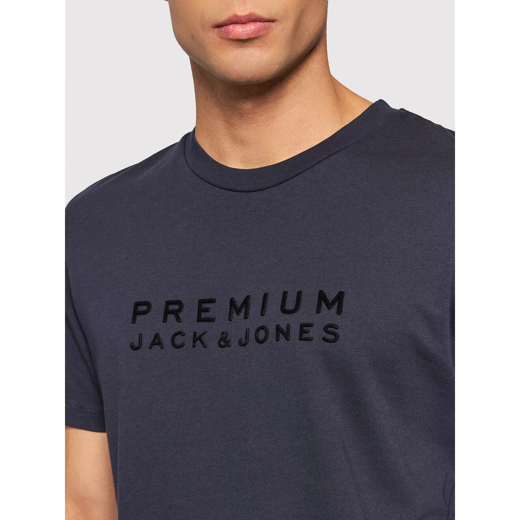 Jack&Jones PREMIUM Tricou Blalogo 12195084 Bleumarin Regular Fit - Pled.ro