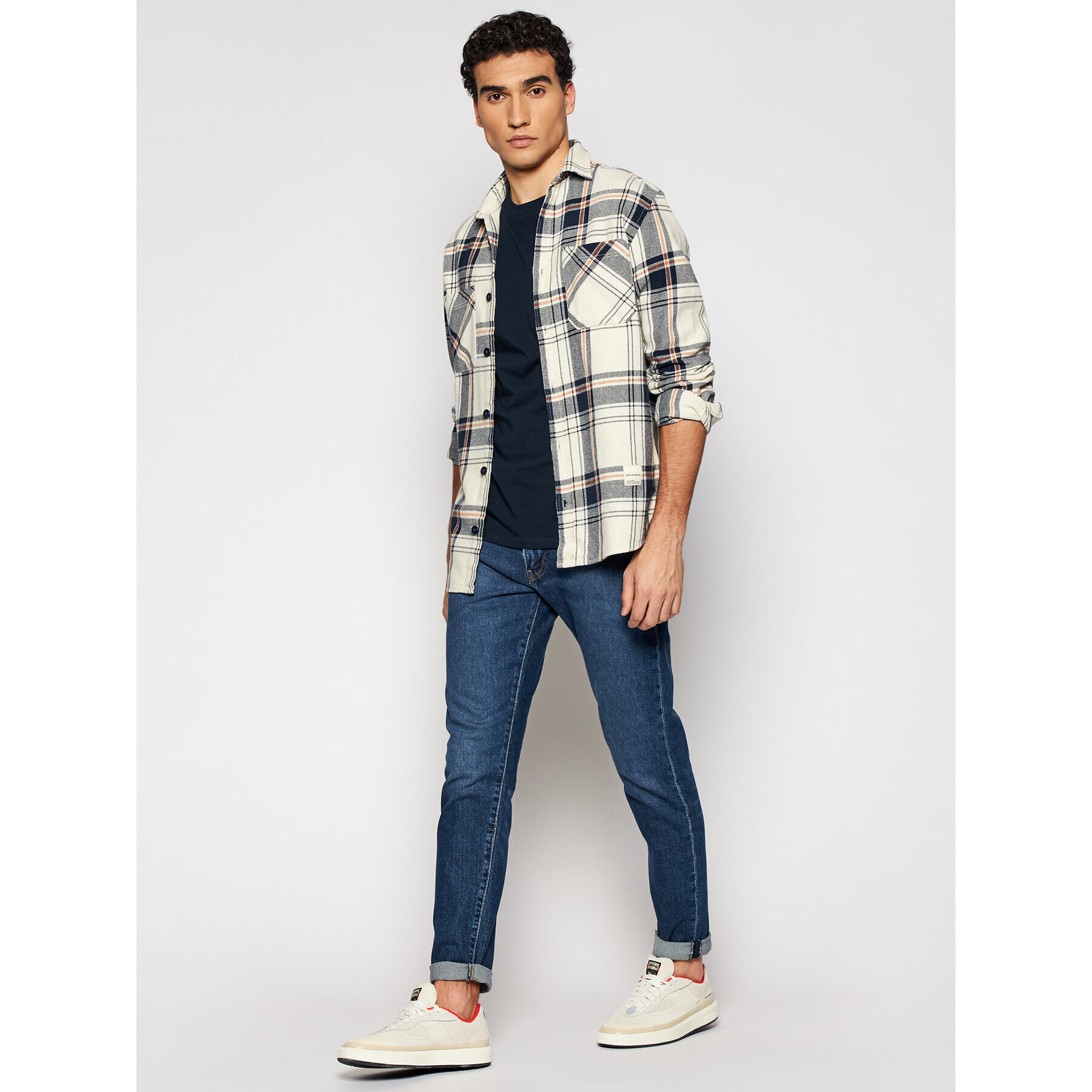 Jack&Jones PREMIUM Tricou Blalogo Spring 12183777 Bleumarin Regular Fit - Pled.ro