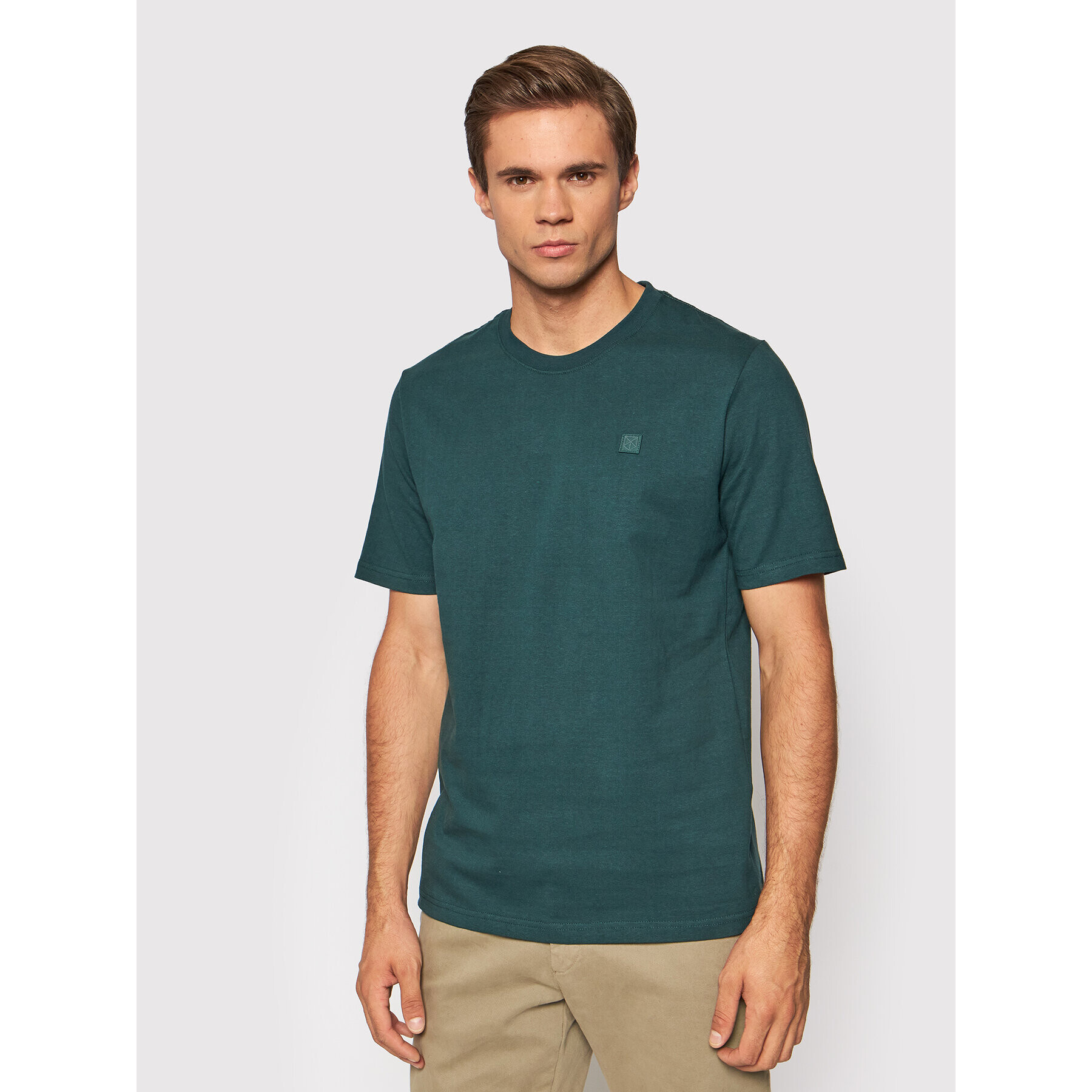 Jack&Jones PREMIUM Tricou Blastudio 12188041 Verde Regular Fit - Pled.ro