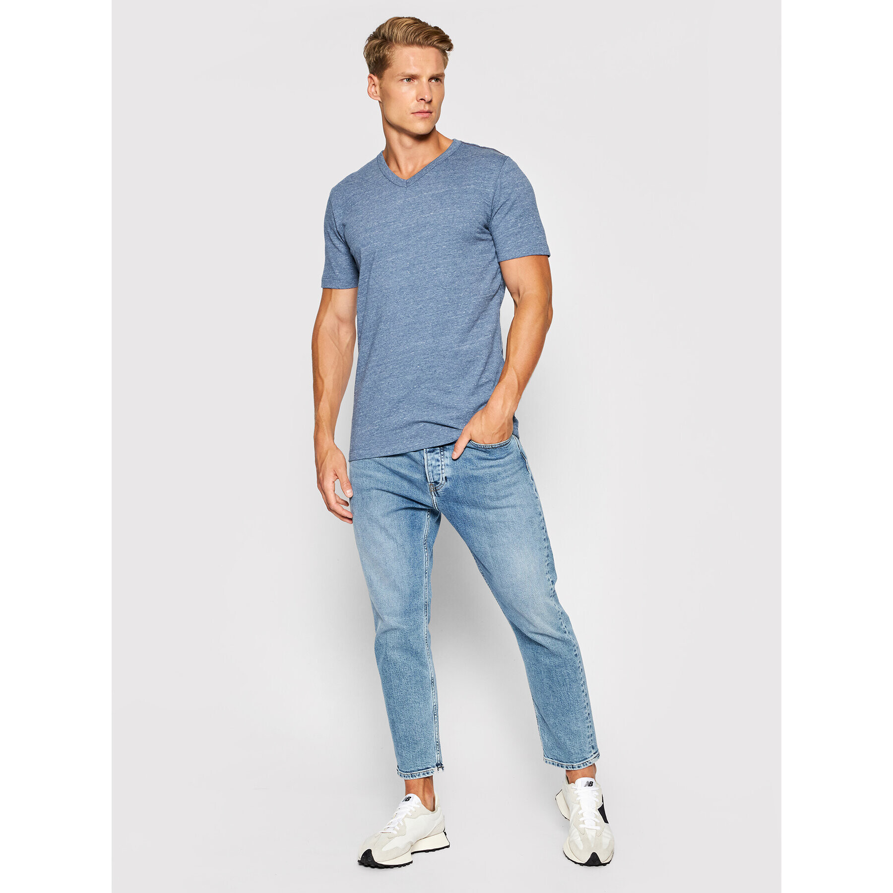 Jack&Jones PREMIUM Tricou Blubowery 12194108 Albastru Regular Fit - Pled.ro