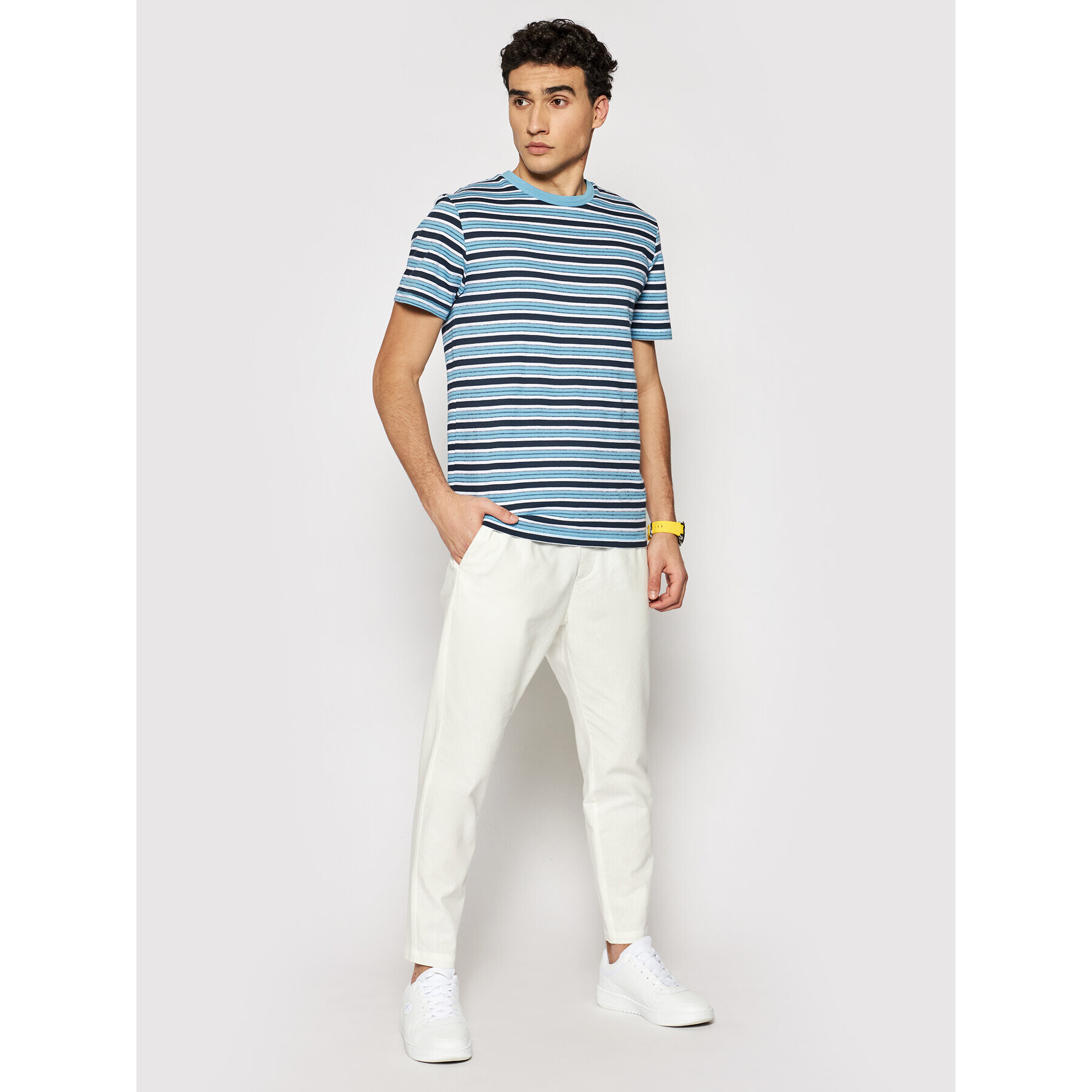 Jack&Jones PREMIUM Tricou Blucameron 12185311 Albastru Regular Fit - Pled.ro