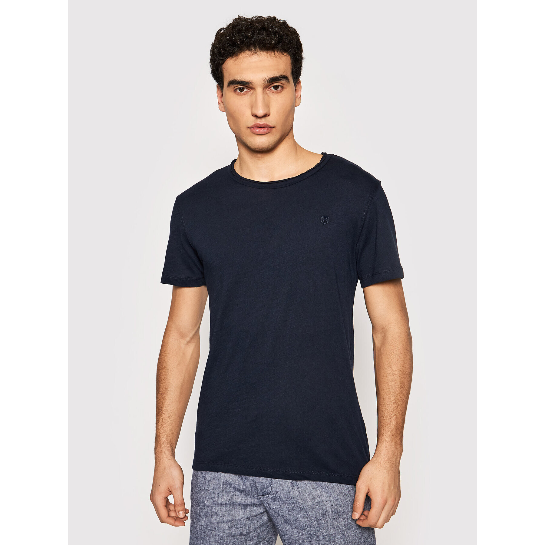 Jack&Jones PREMIUM Tricou Bluvance 12185027 Bleumarin Regular Fit - Pled.ro