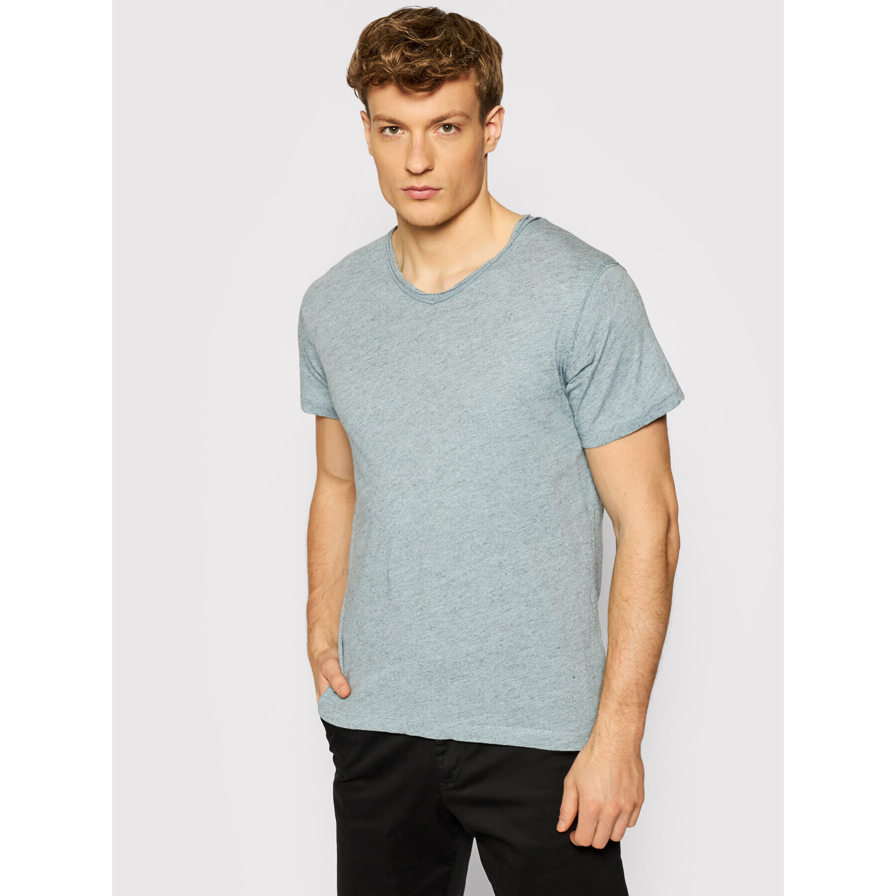 Jack&Jones PREMIUM Tricou Bluvance 12185039 Albastru Regular Fit - Pled.ro