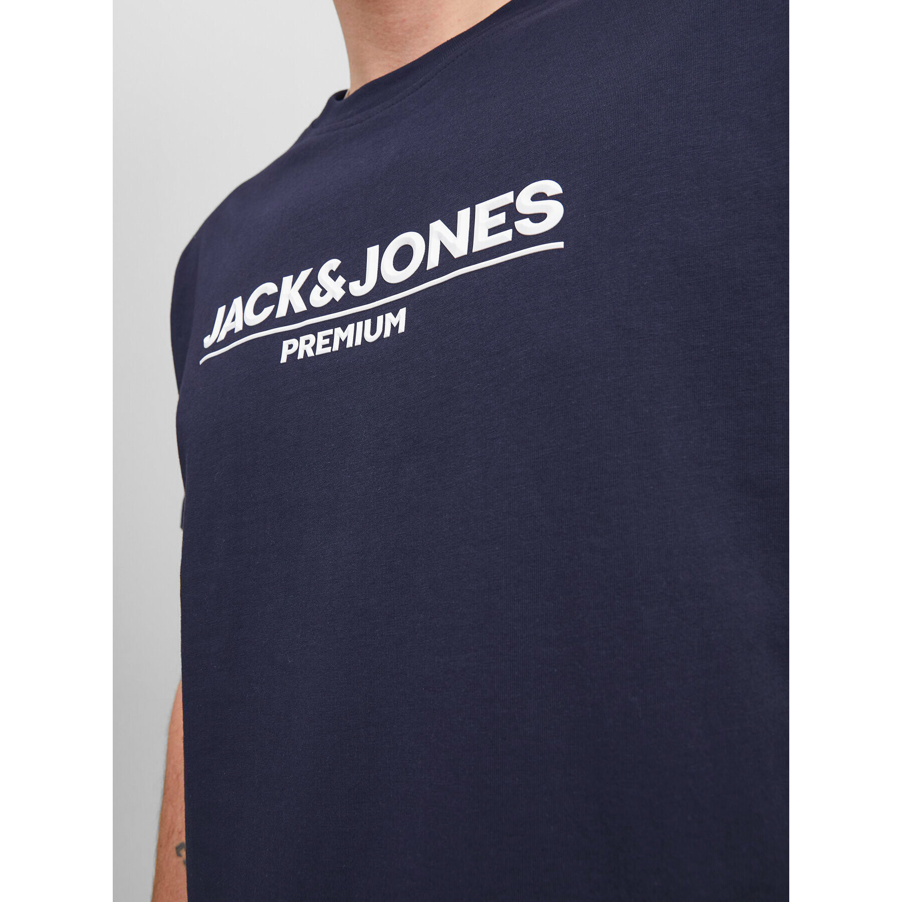 Jack&Jones PREMIUM Tricou Branding 12205731 Bleumarin Regular Fit - Pled.ro