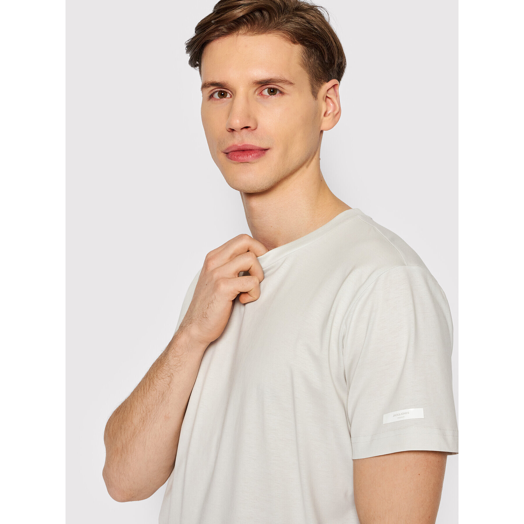 Jack&Jones PREMIUM Tricou Commute 12204869 Bej Regular Fit - Pled.ro