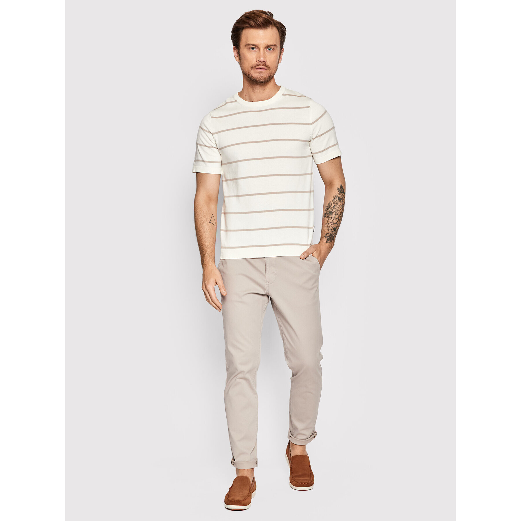 Jack&Jones PREMIUM Tricou Igor 12188204 Alb Regular Fit - Pled.ro