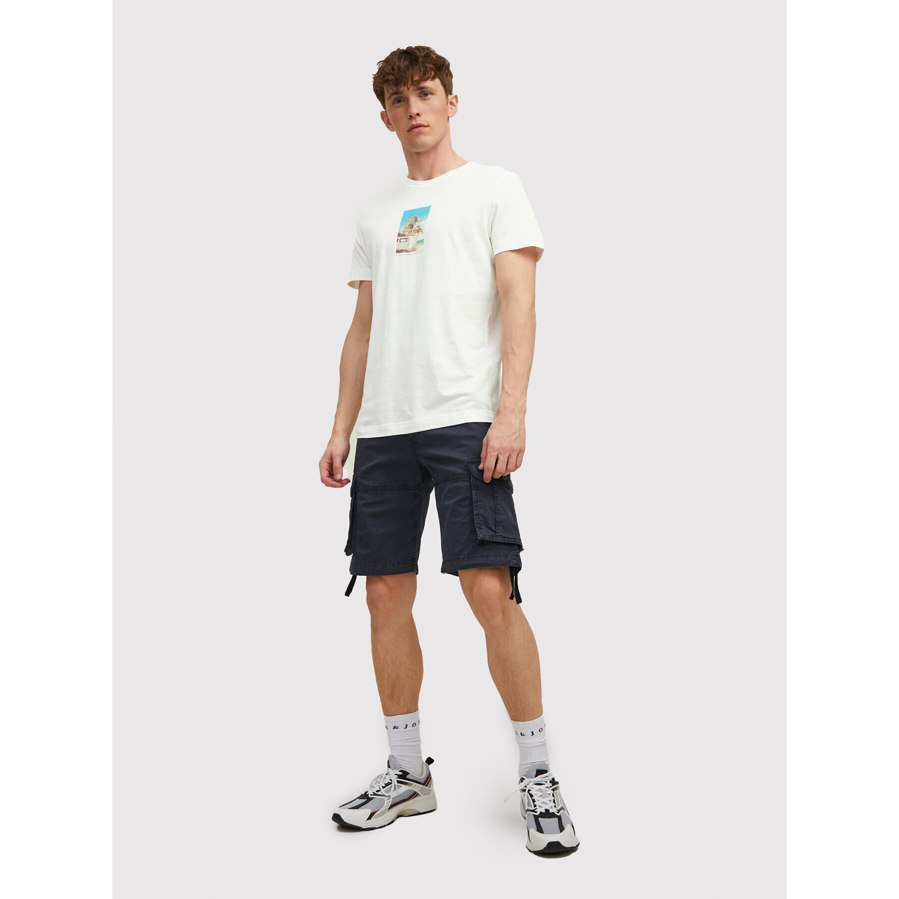 Jack&Jones PREMIUM Tricou Malibu 12210124 Alb Regular Fit - Pled.ro