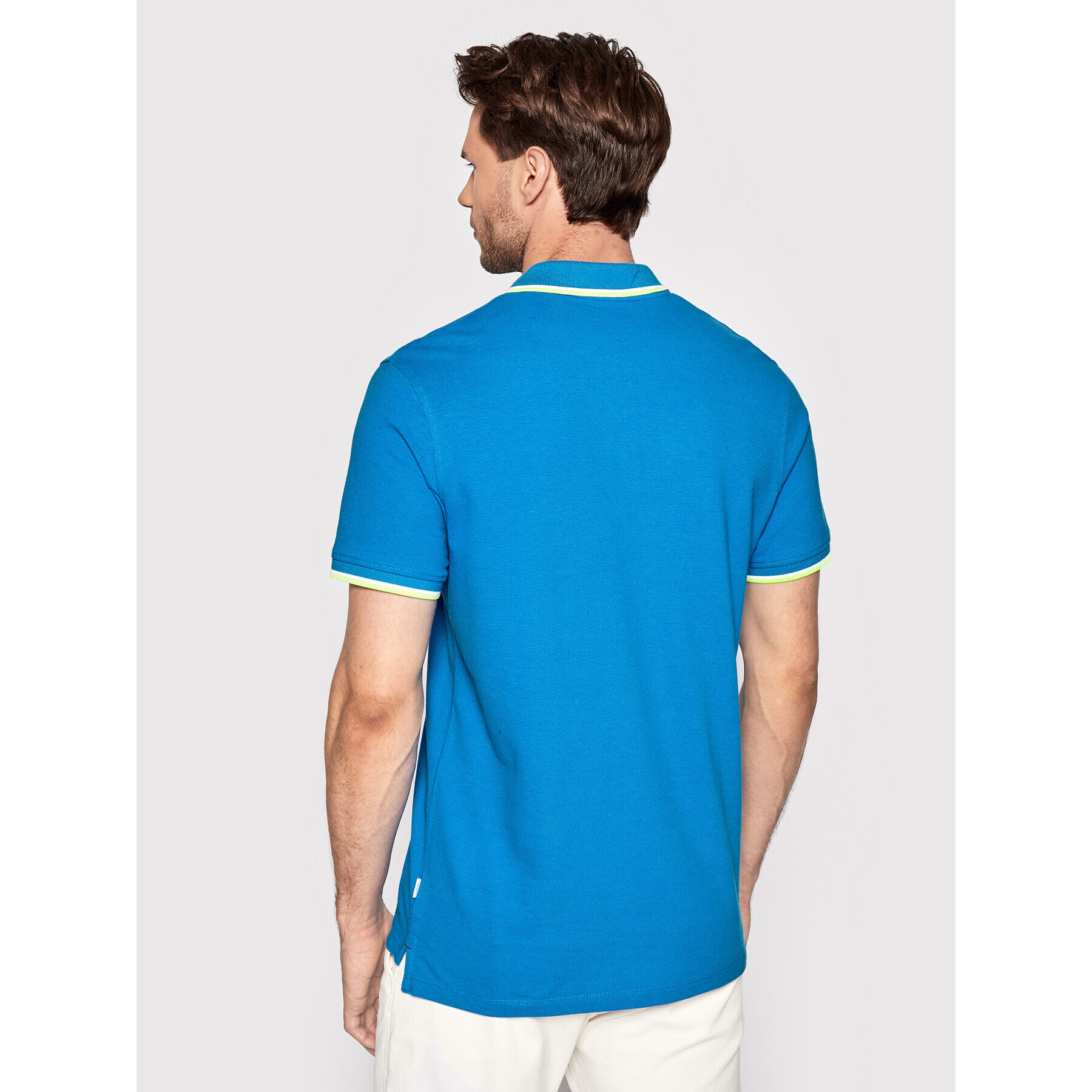 Jack&Jones PREMIUM Tricou polo Win 12169064 Albastru Regular Fit - Pled.ro