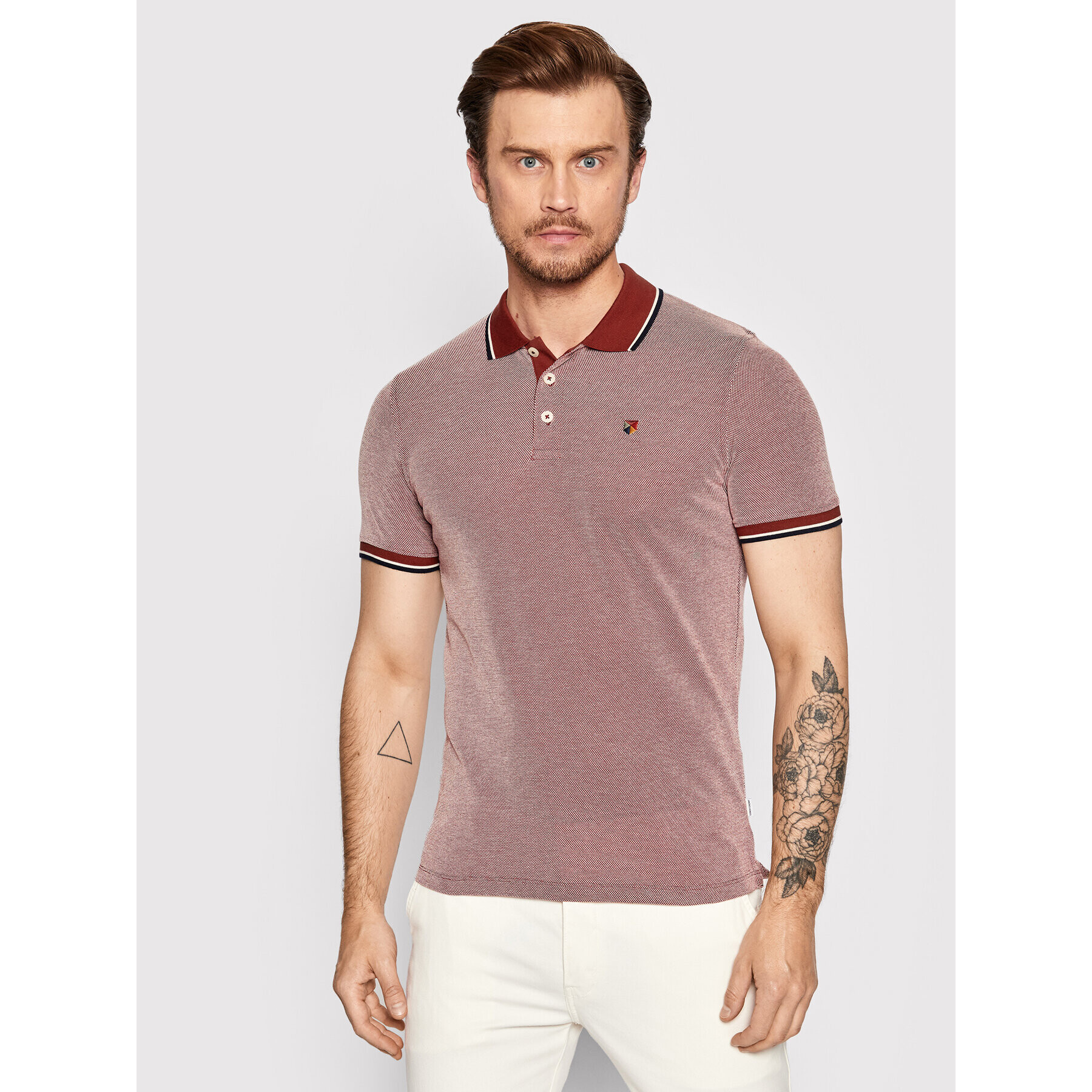 Jack&Jones PREMIUM Tricou polo Bluwin 12169064 Roșu Regular Fit - Pled.ro