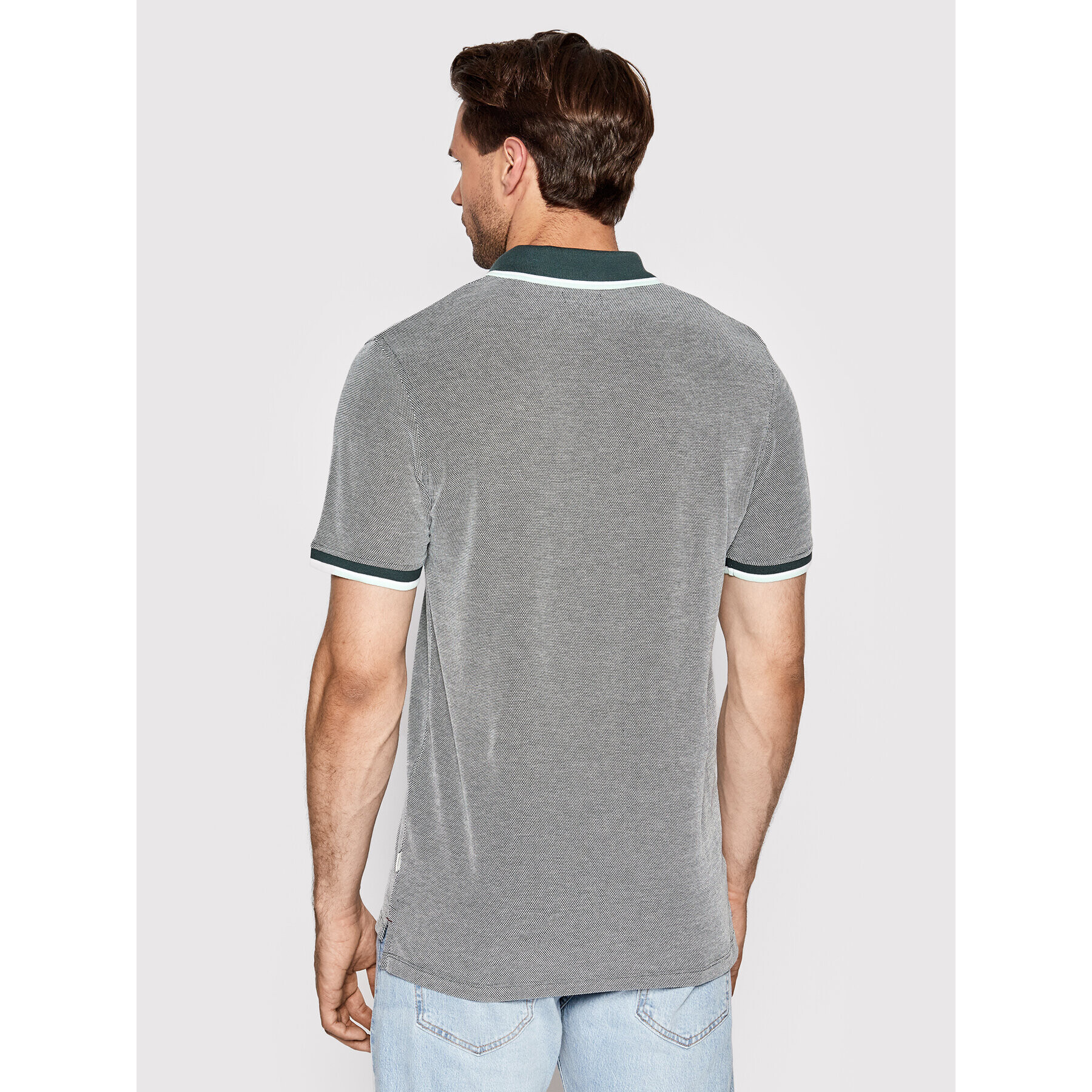 Jack&Jones PREMIUM Tricou polo Win 12169064 Verde Regular Fit - Pled.ro