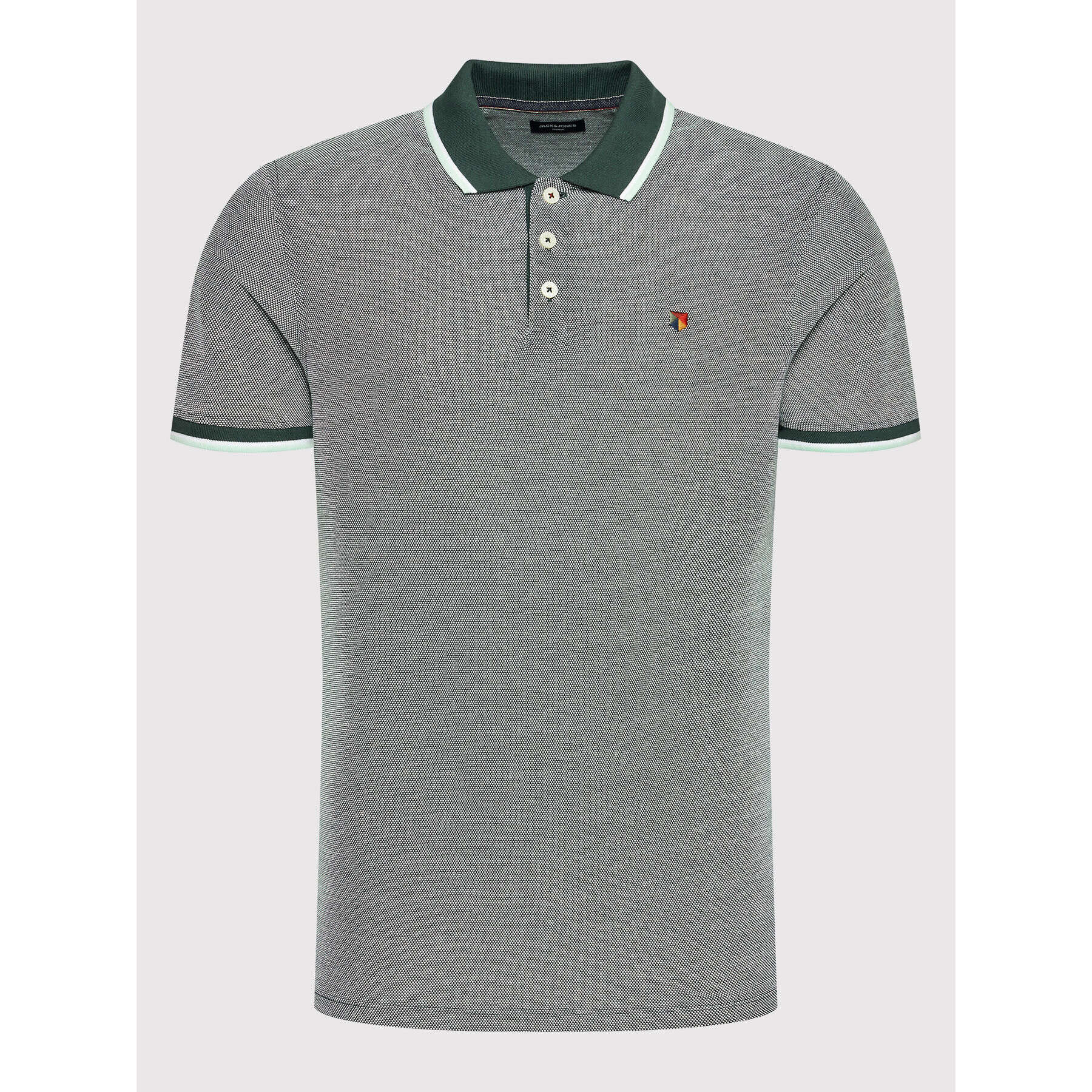 Jack&Jones PREMIUM Tricou polo Win 12169064 Verde Regular Fit - Pled.ro