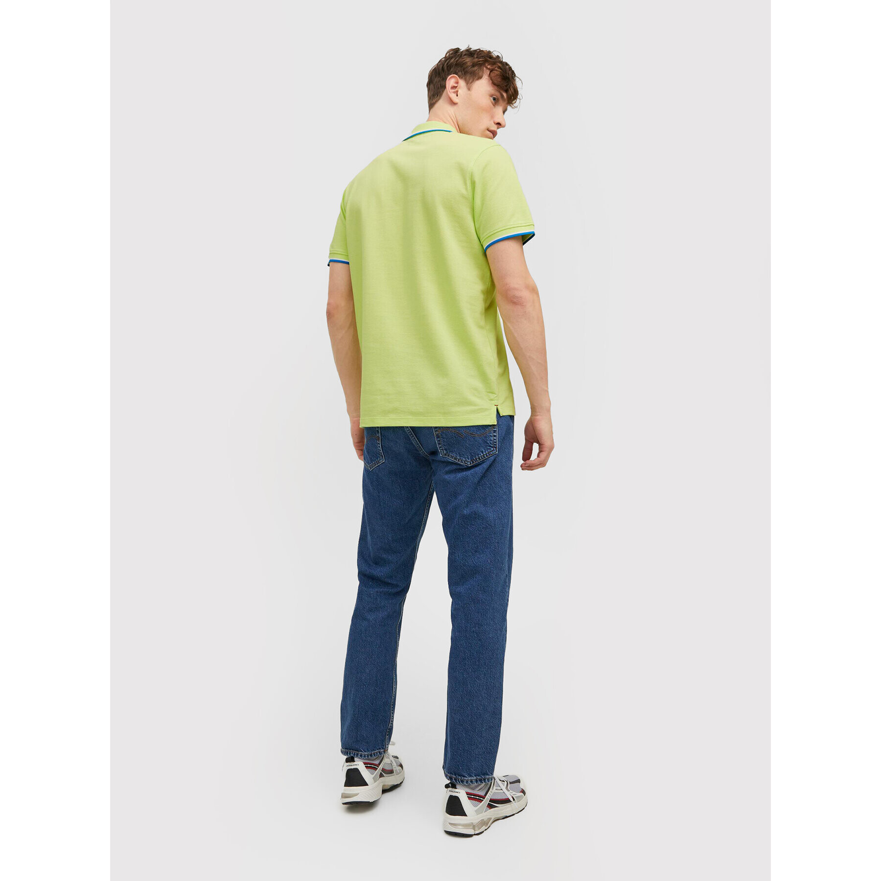 Jack&Jones PREMIUM Tricou polo Bluwin 12169064 Verde Regular Fit - Pled.ro