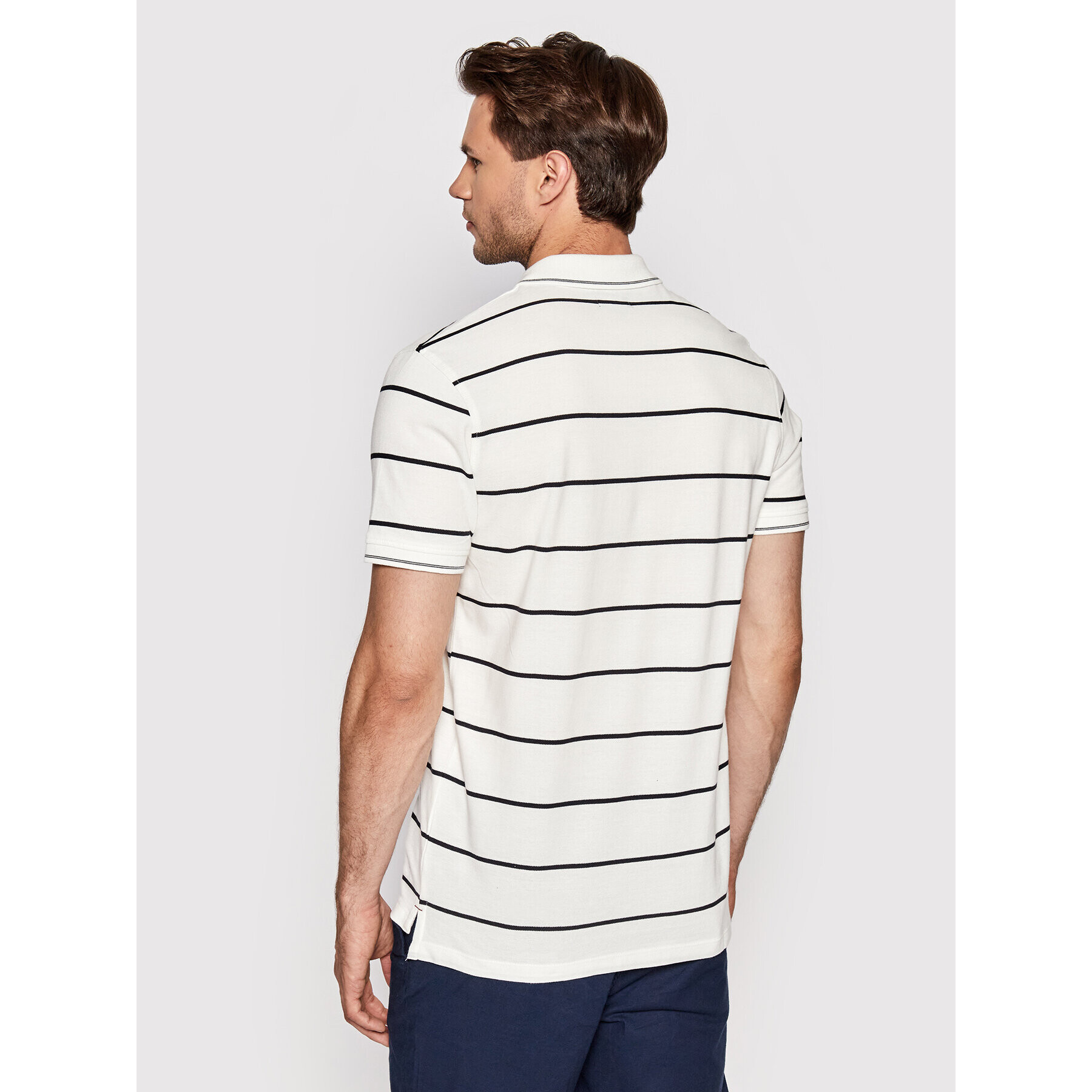 Jack&Jones PREMIUM Tricou polo Win 12190262 Alb Regular Fit - Pled.ro