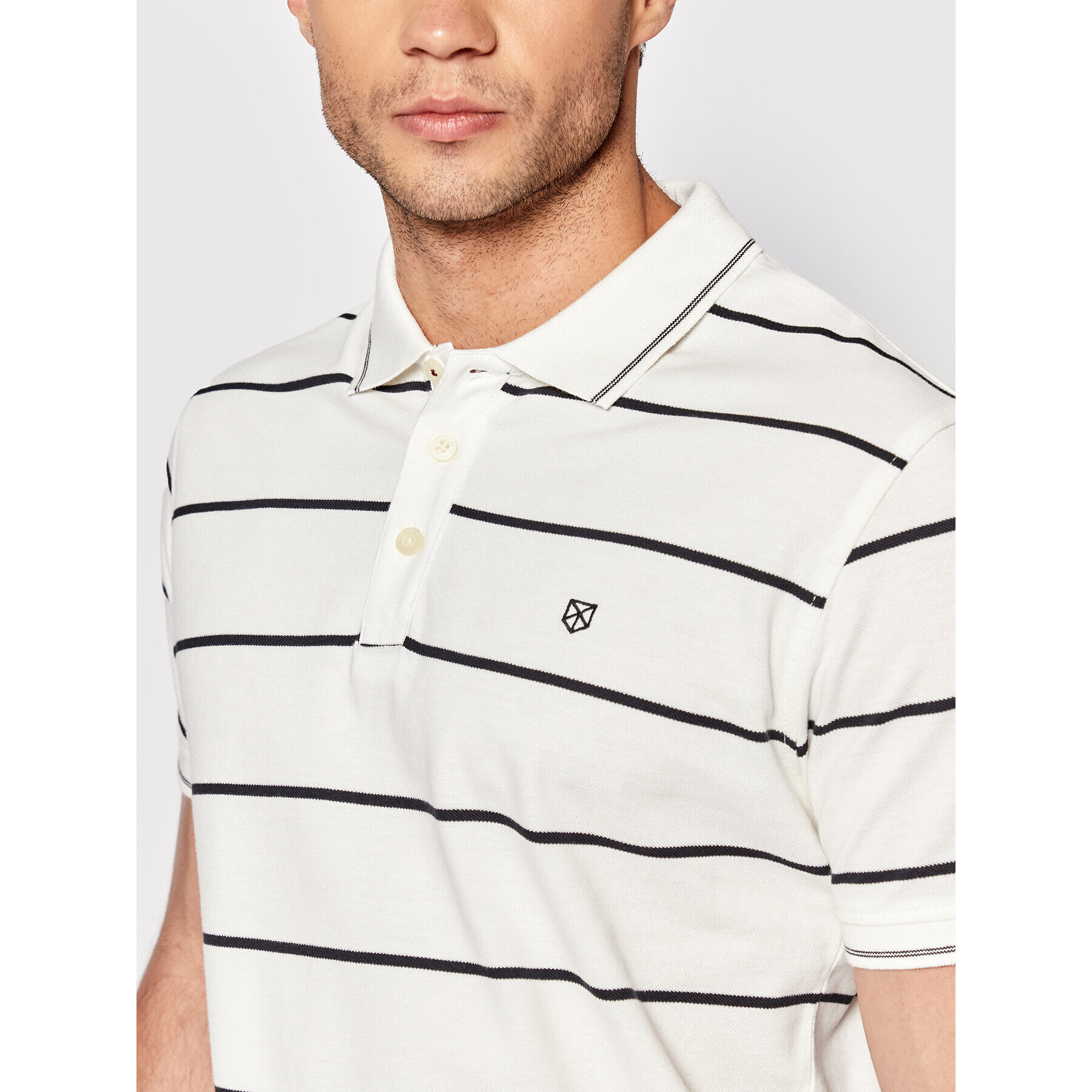 Jack&Jones PREMIUM Tricou polo Win 12190262 Alb Regular Fit - Pled.ro