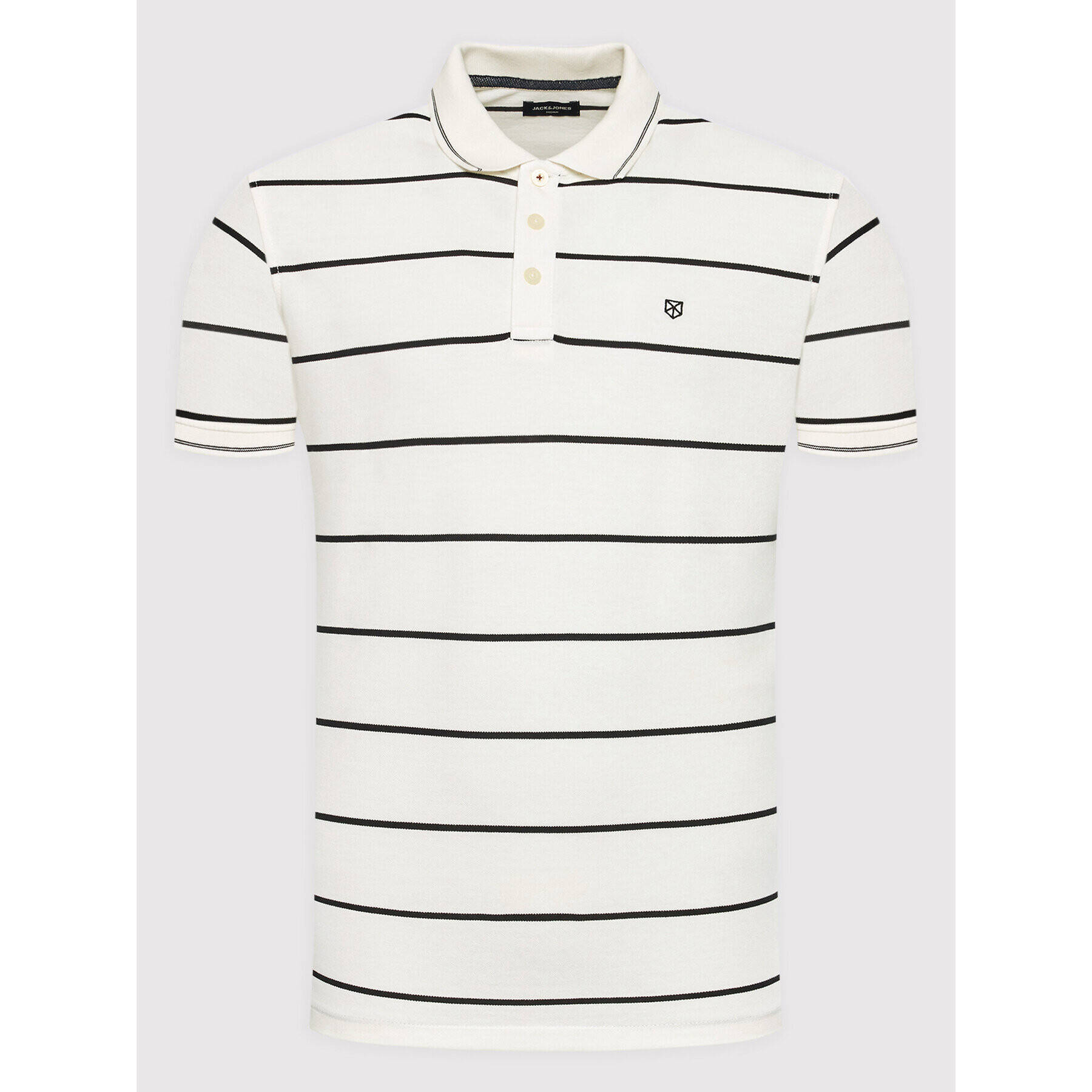 Jack&Jones PREMIUM Tricou polo Win 12190262 Alb Regular Fit - Pled.ro