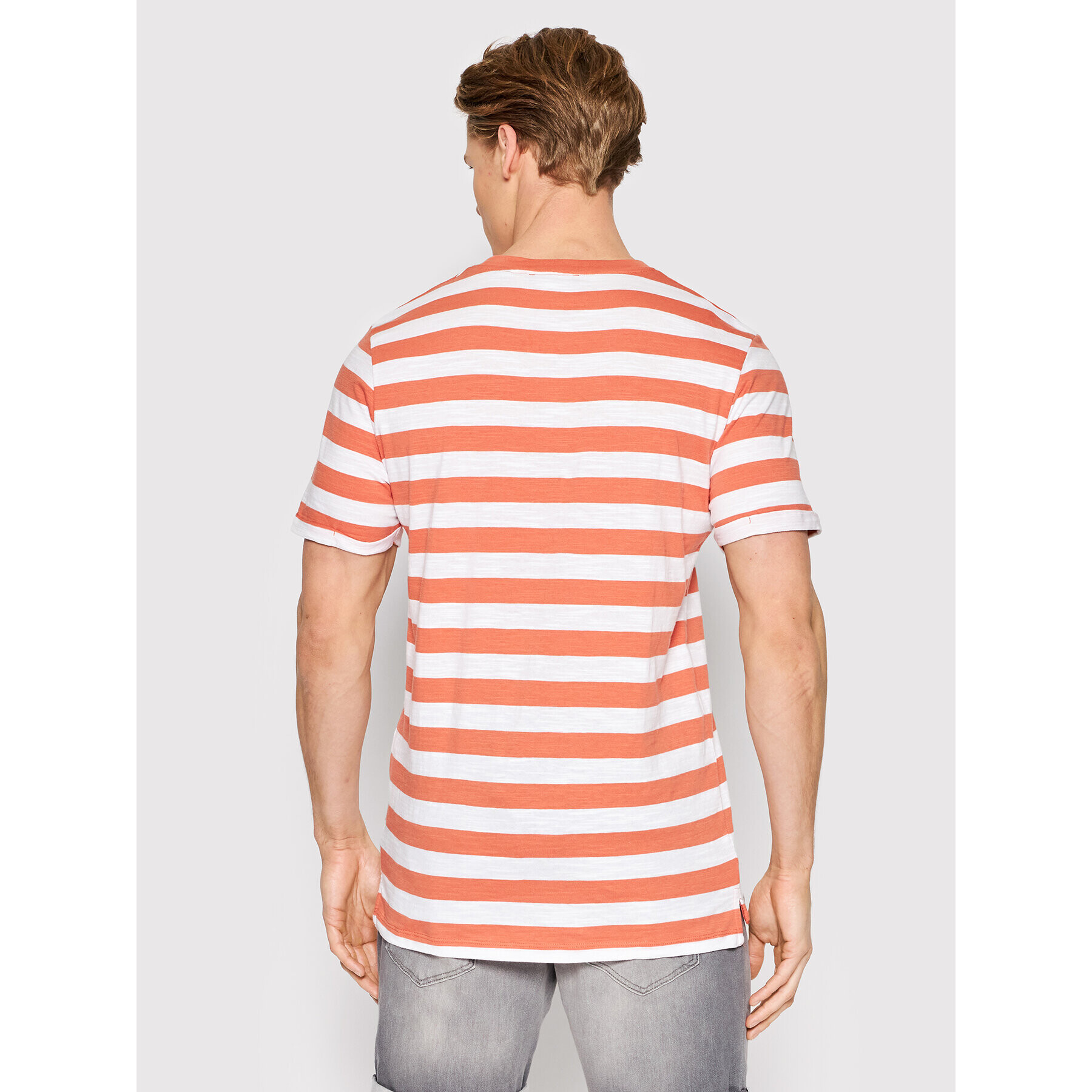 Jack&Jones PREMIUM Tricou Tropic 12203778 Portocaliu Regular Fit - Pled.ro