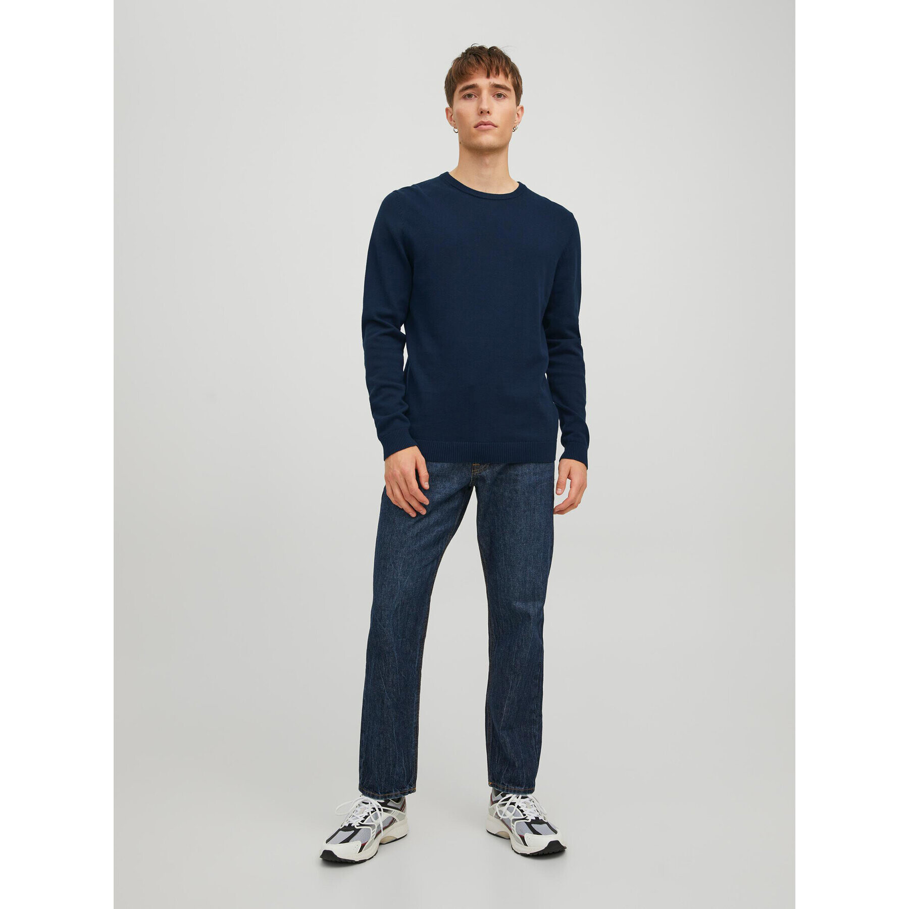 Jack&Jones Pulover 12137190 Bleumarin Regular Fit - Pled.ro