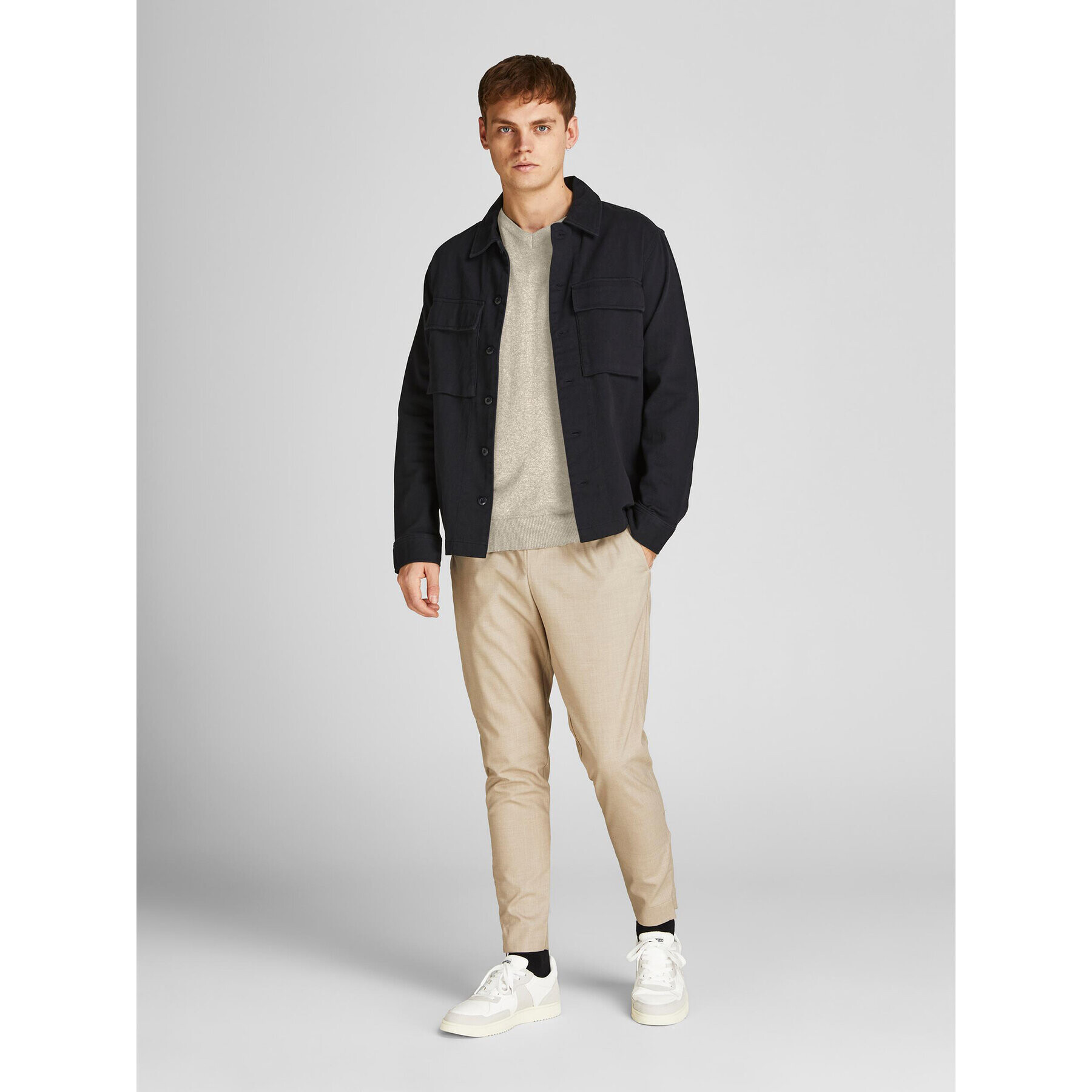 Jack&Jones Pulover 12208365 Bej Regular Fit - Pled.ro