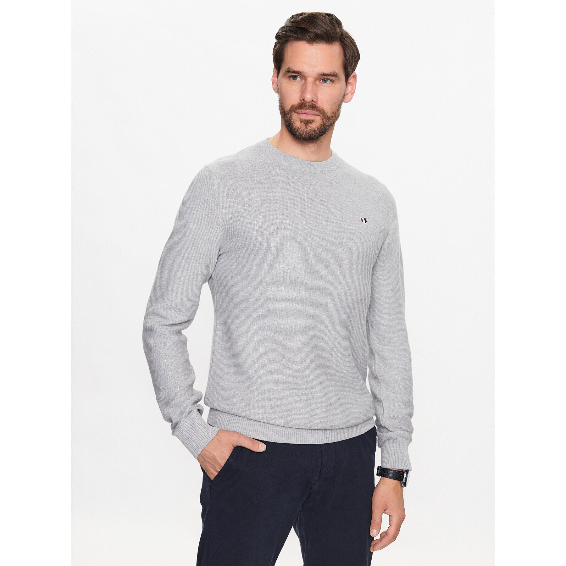 Jack&Jones Pulover Bluroy 12226614 Gri Regular Fit - Pled.ro