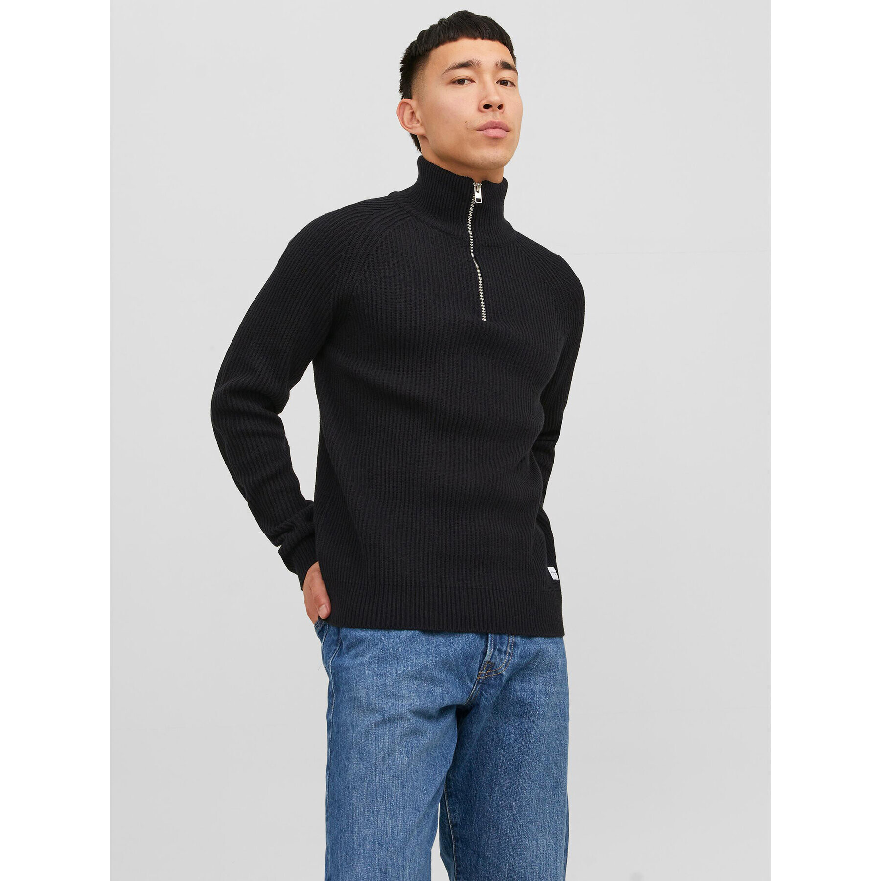 Jack&Jones Pulover 12236308 Negru Regular Fit - Pled.ro