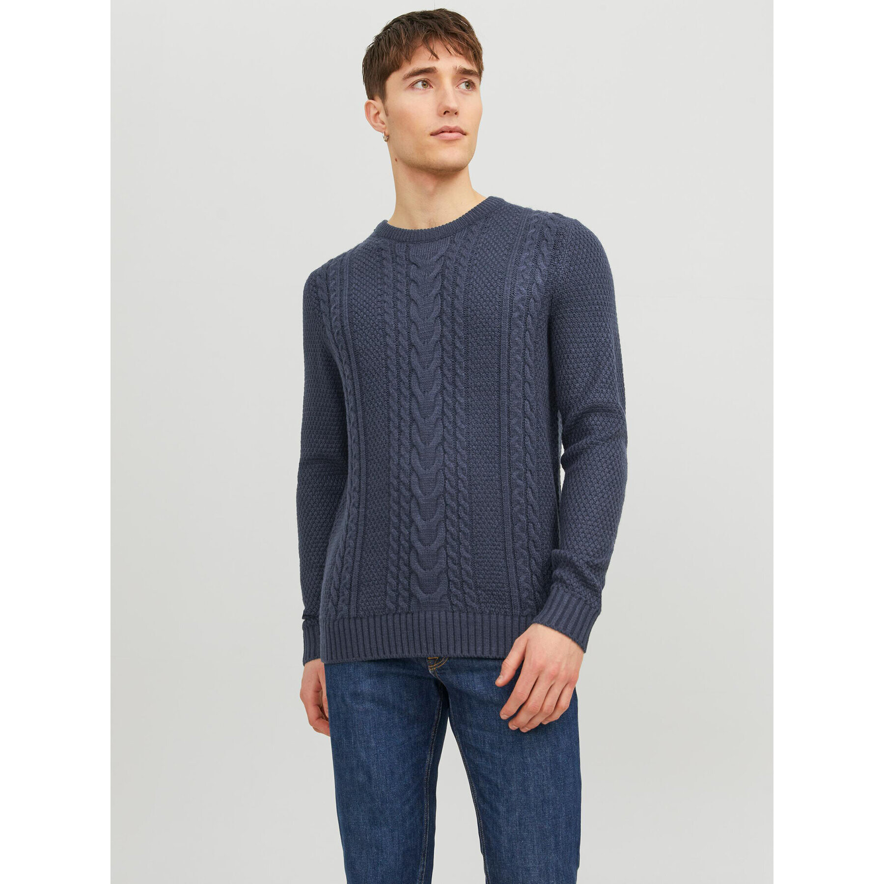 Jack&Jones Pulover 12236314 Bleumarin Regular Fit - Pled.ro