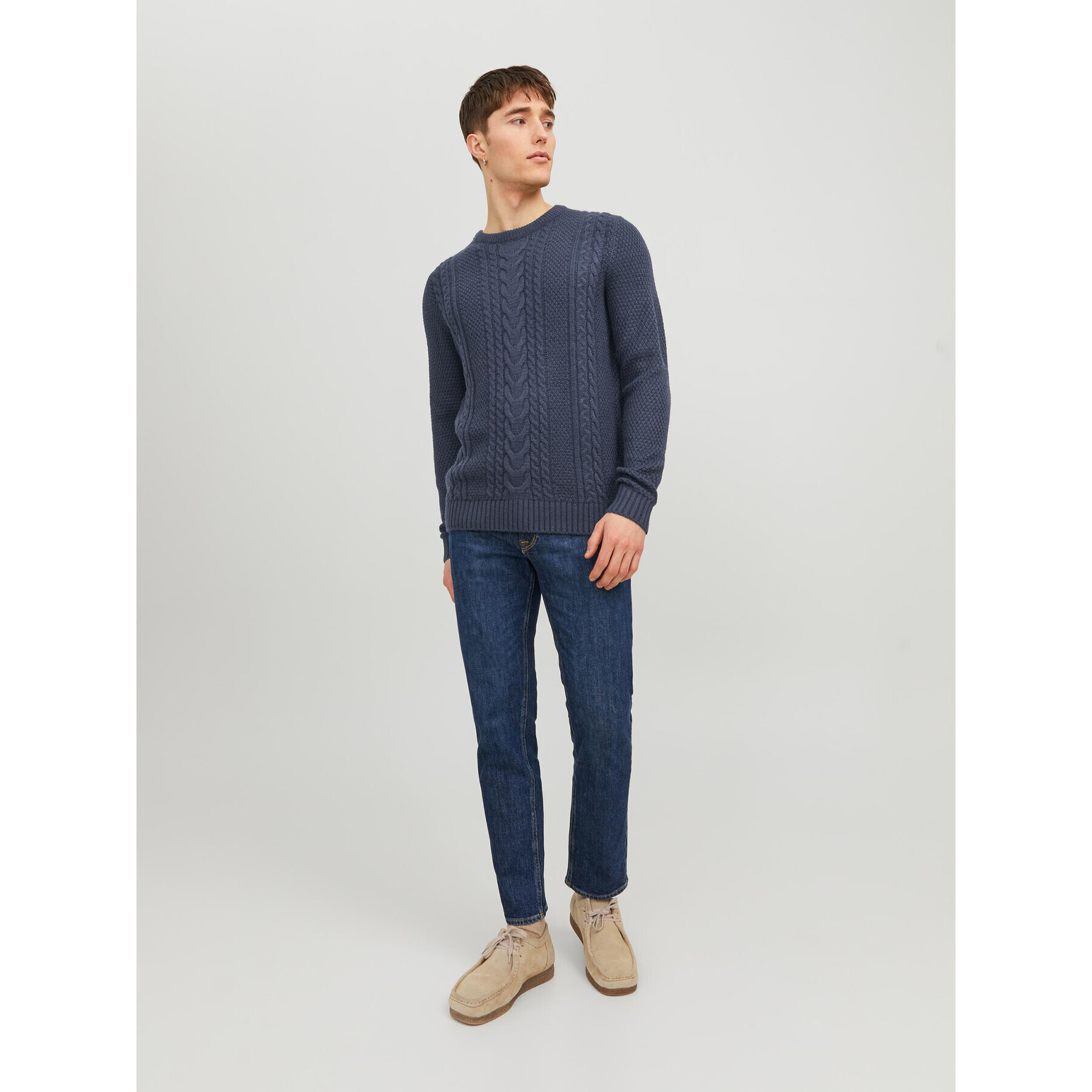 Jack&Jones Pulover 12236314 Bleumarin Regular Fit - Pled.ro