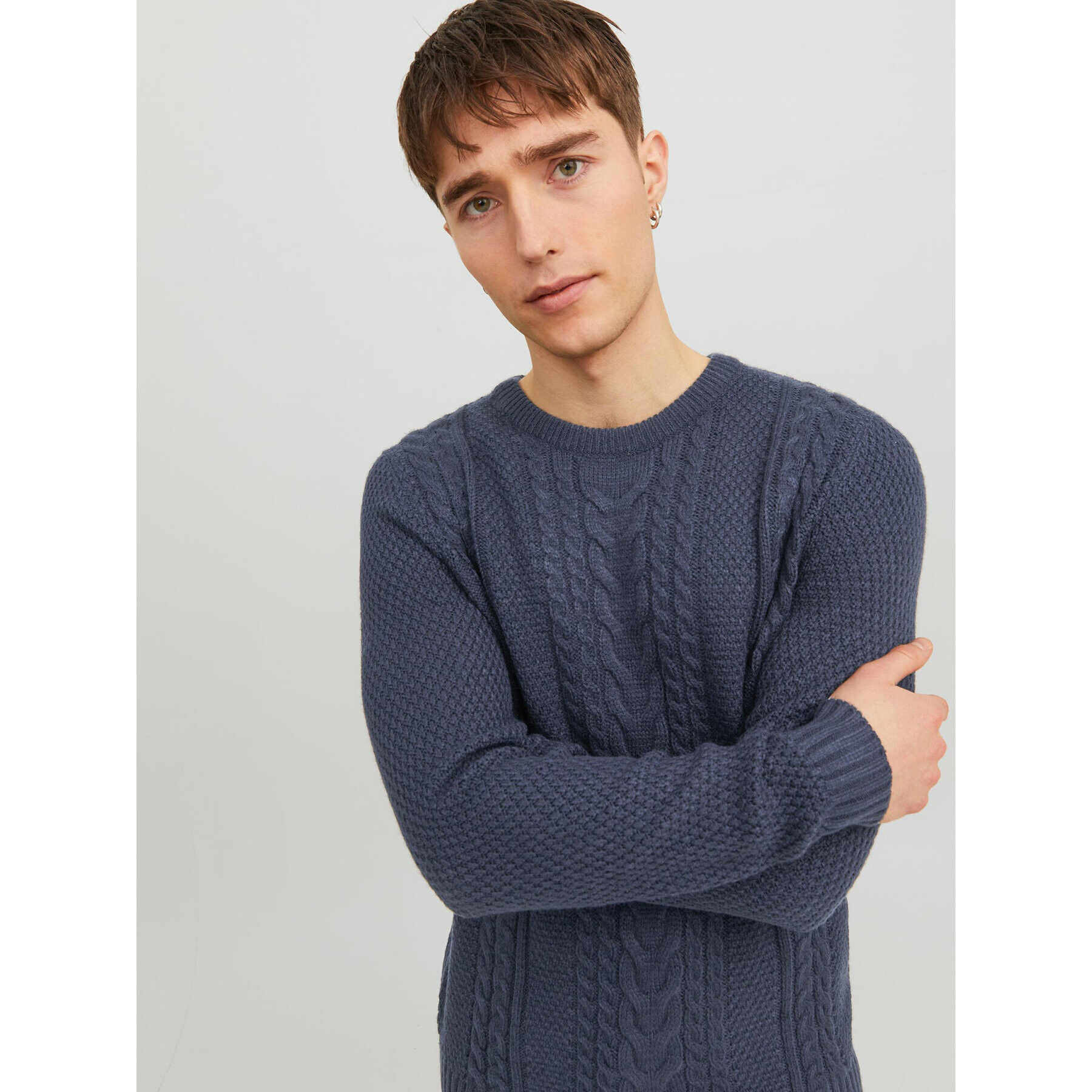 Jack&Jones Pulover 12236314 Bleumarin Regular Fit - Pled.ro