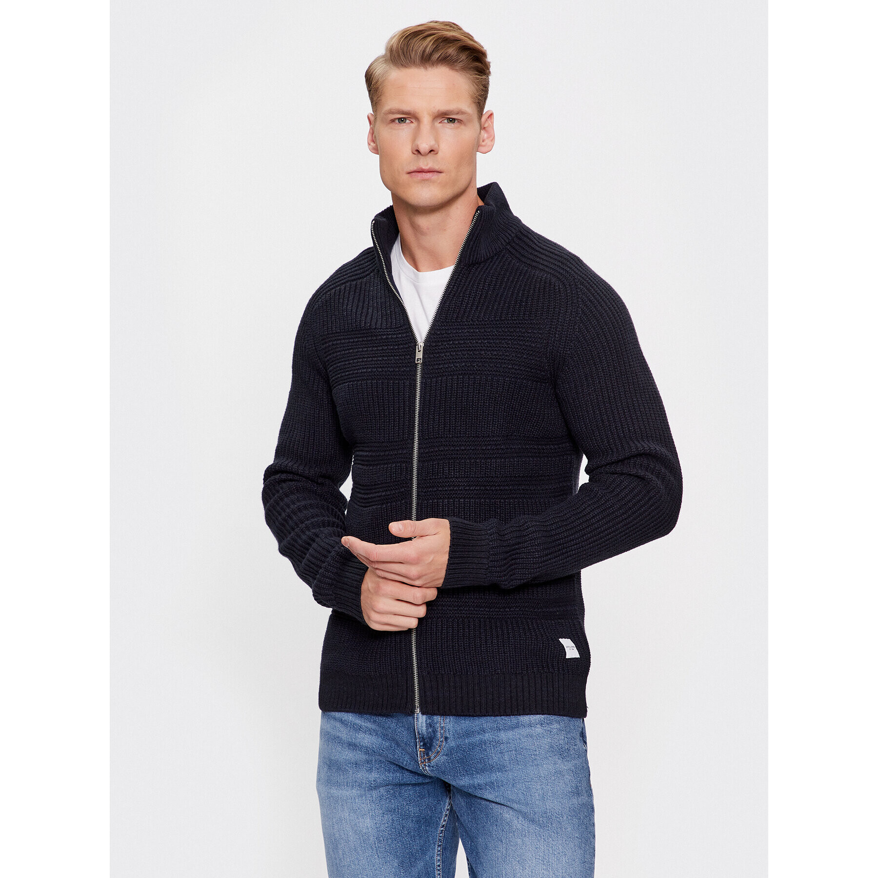 Jack&Jones Pulover 12236323 Bleumarin Regular Fit - Pled.ro