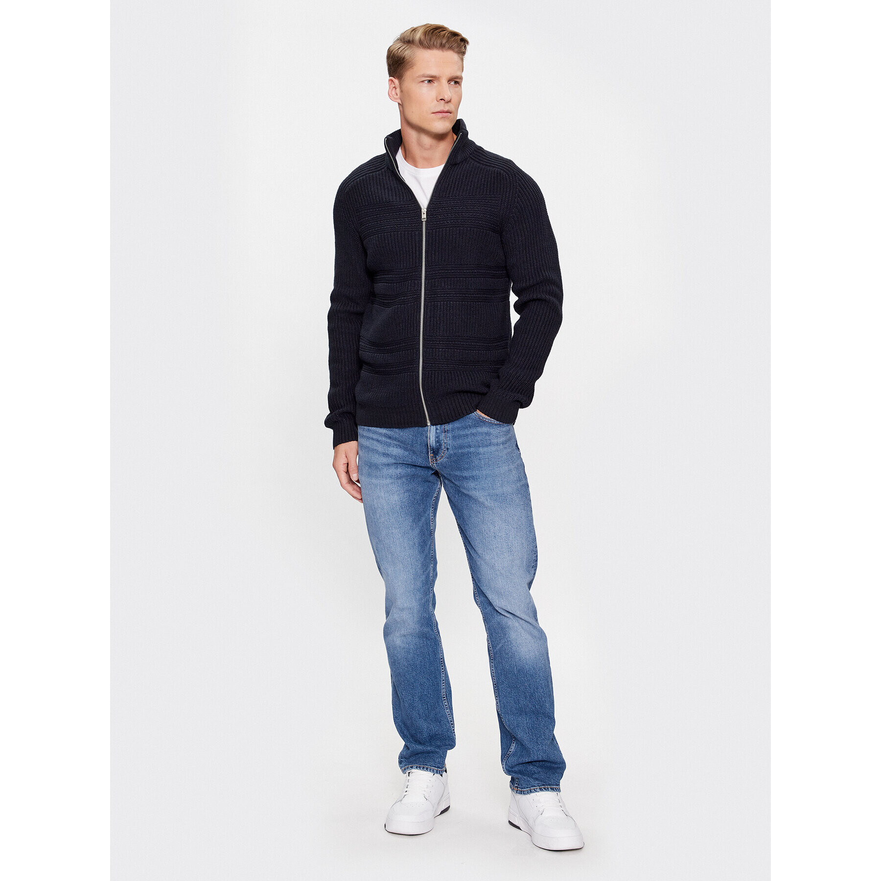 Jack&Jones Pulover 12236323 Bleumarin Regular Fit - Pled.ro