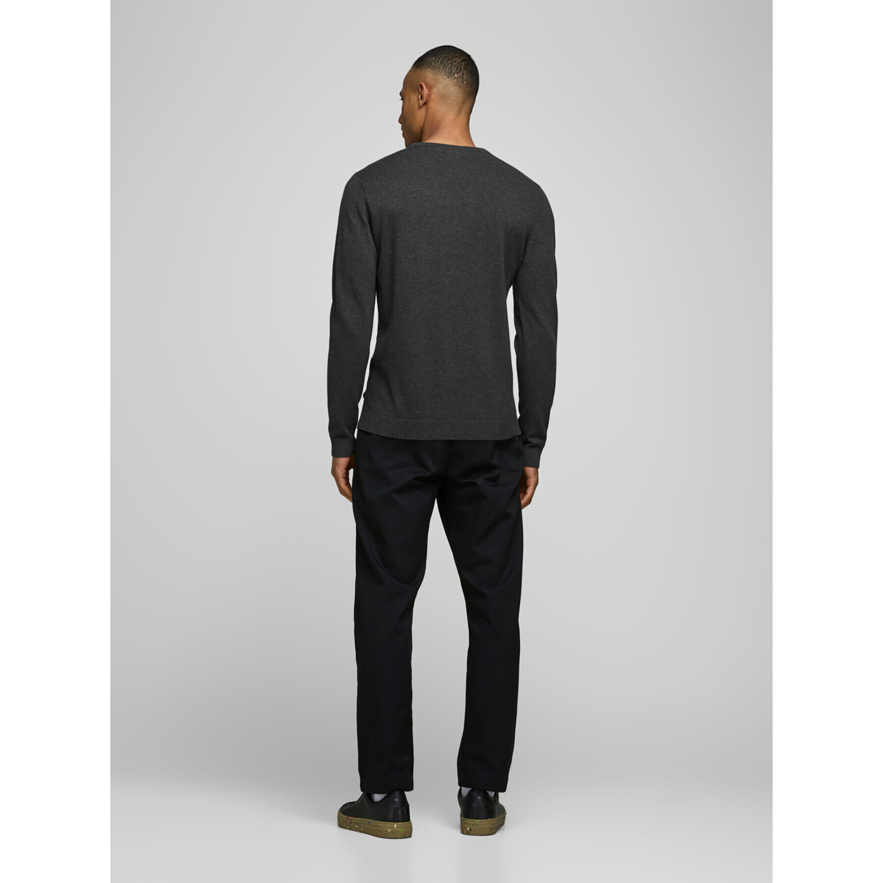 Jack&Jones Pulover Basic 12137190 Gri Regular Fit - Pled.ro