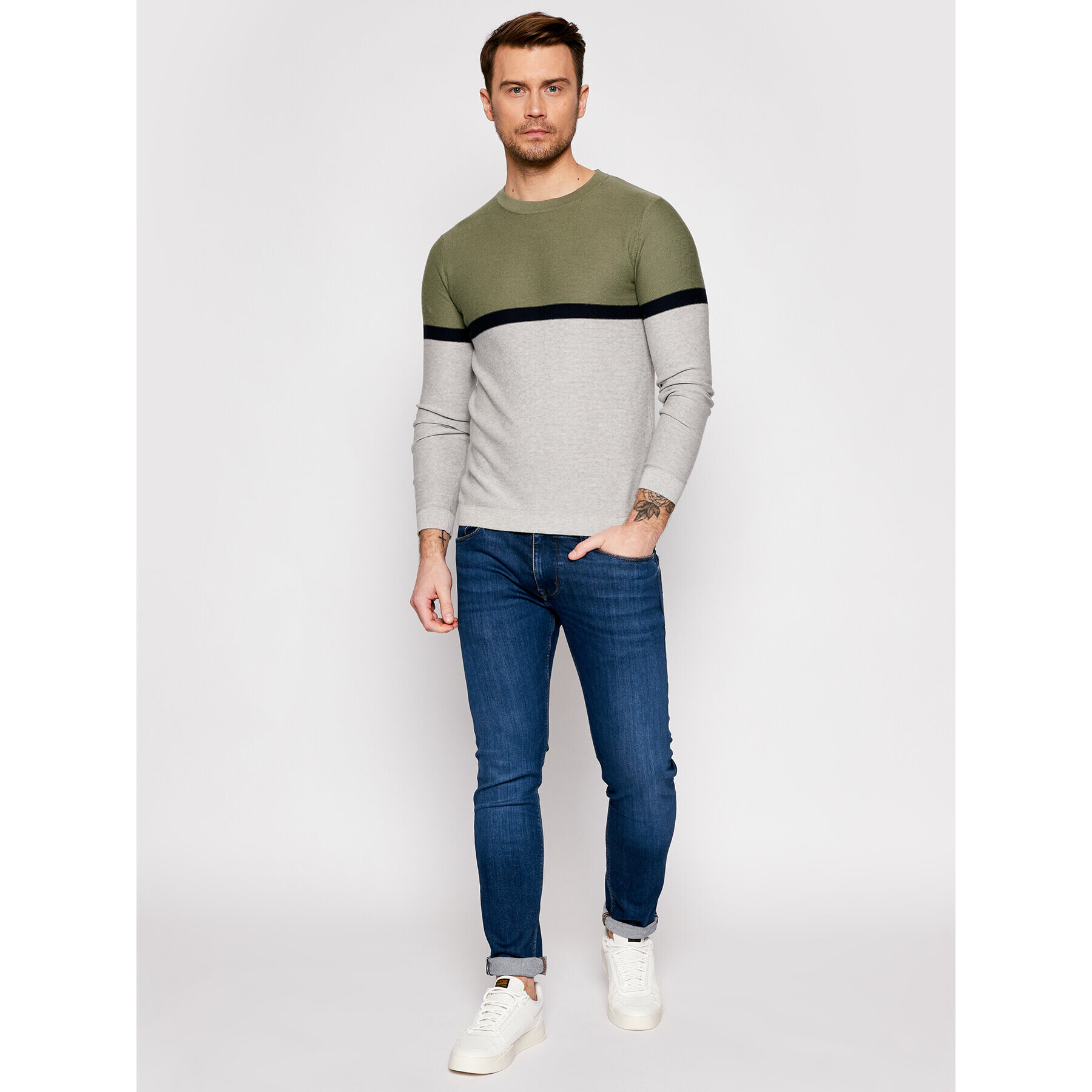 Jack&Jones Pulover Braze Knit 12184952 Colorat Regular Fit - Pled.ro