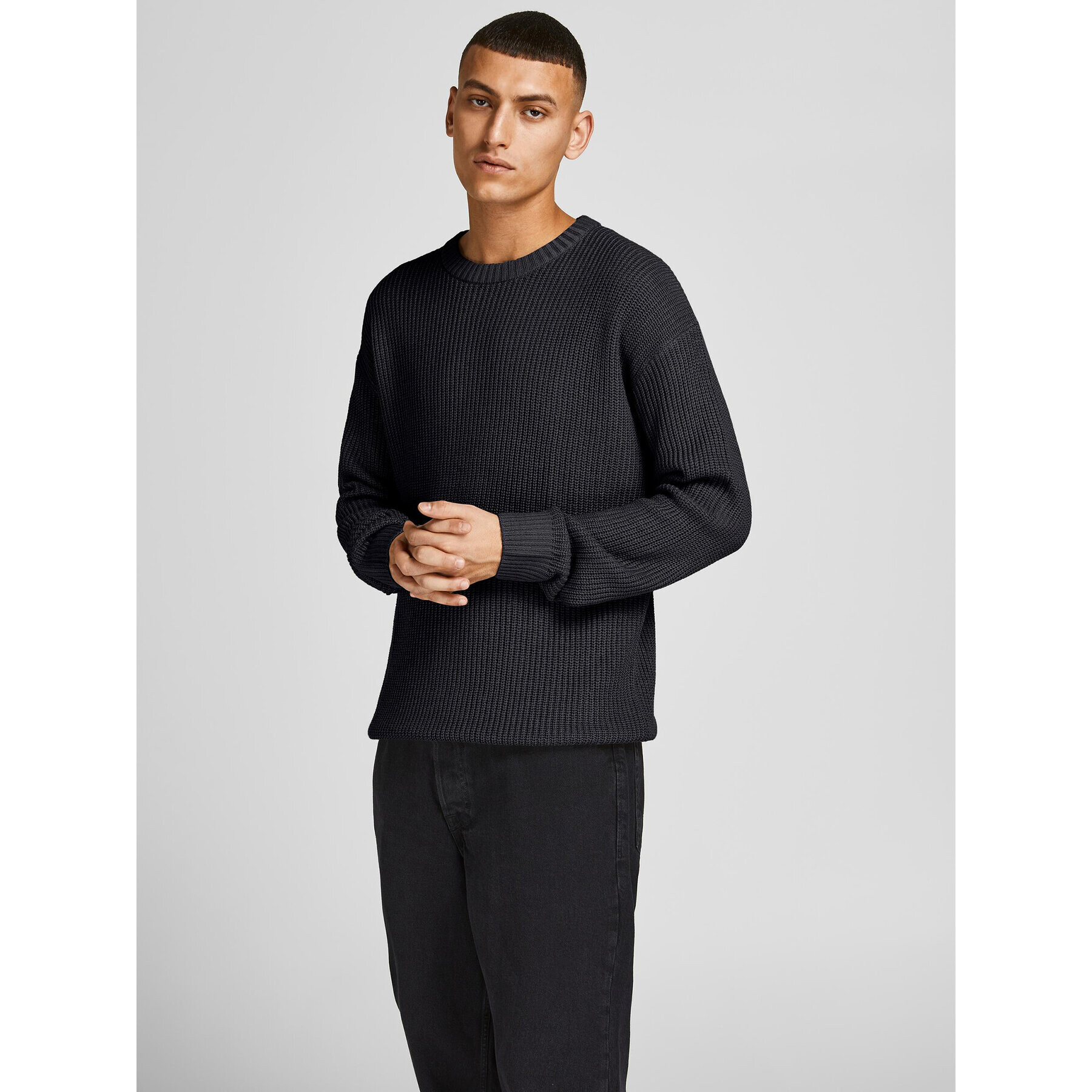 Jack&Jones Pulover Brink 12194786 Negru Regular Fit - Pled.ro