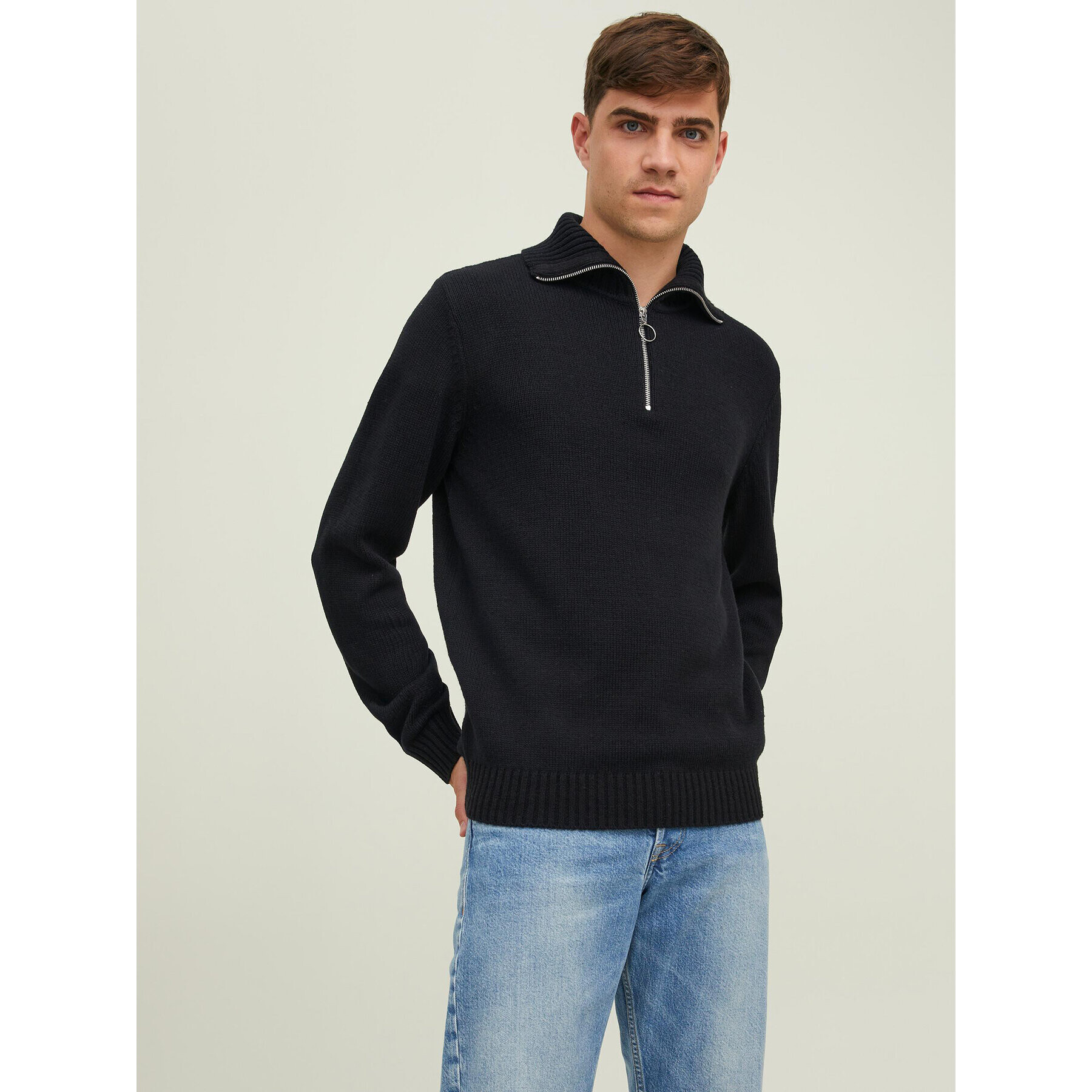 Jack&Jones Pulover Dash 12216212 Negru Regular Fit - Pled.ro