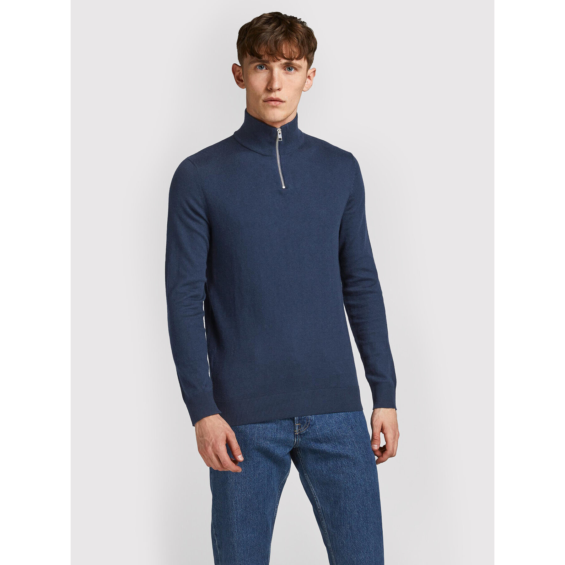 Jack&Jones Pulover Emil 12189339 Bleumarin Regular Fit - Pled.ro