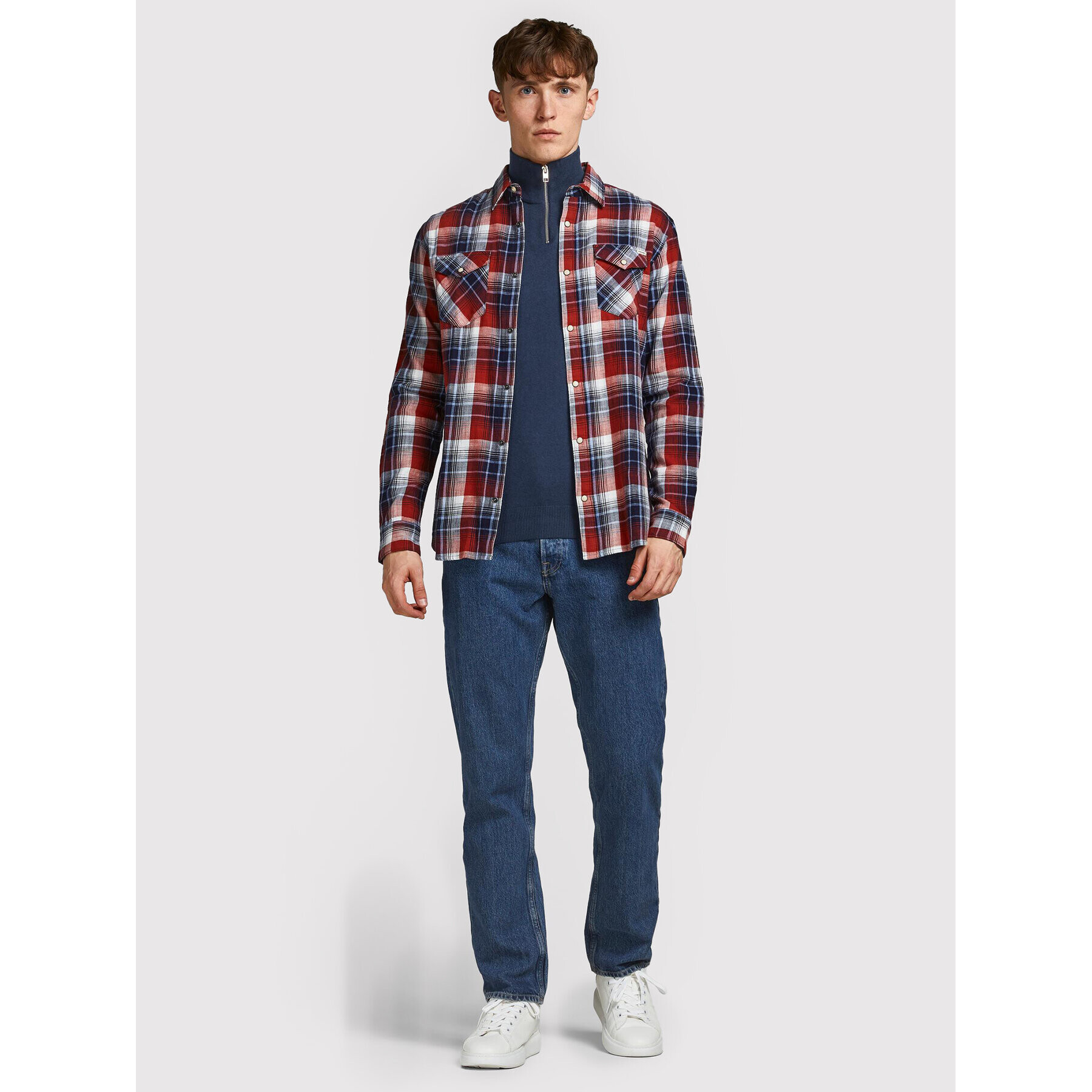 Jack&Jones Pulover Emil 12189339 Bleumarin Regular Fit - Pled.ro