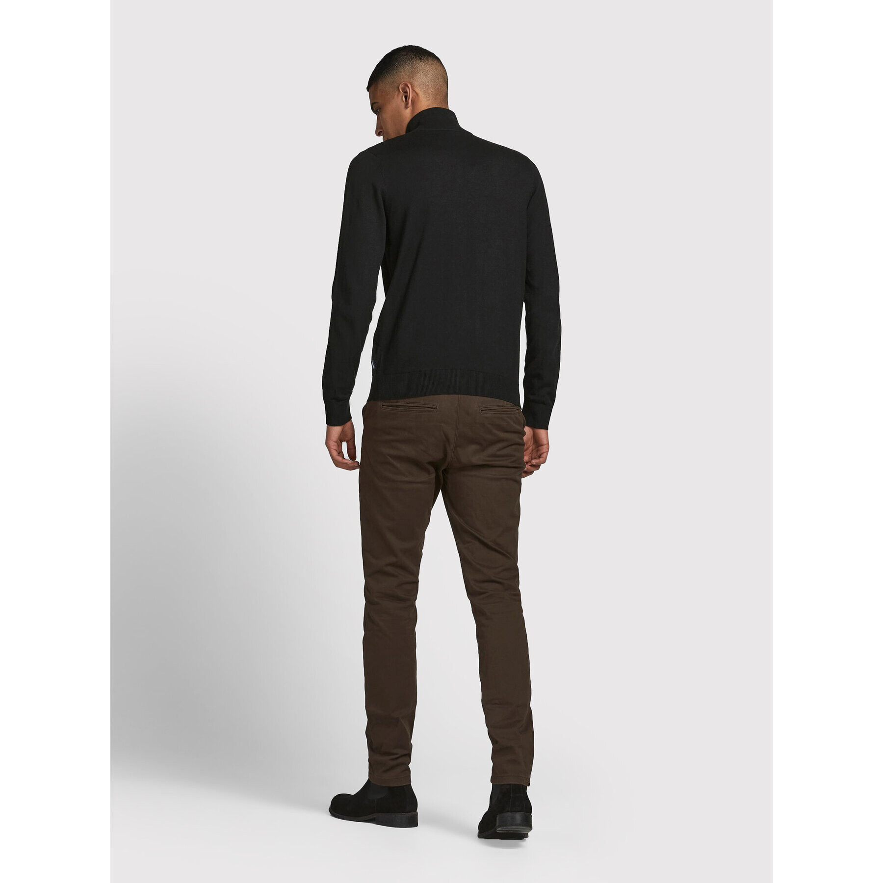 Jack&Jones Pulover Emil 12189339 Negru Regular Fit - Pled.ro