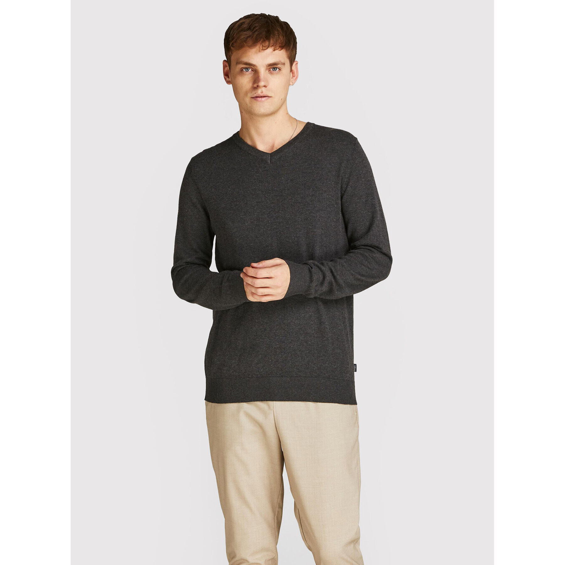 Jack&Jones Pulover Emil 12208365 Gri Regular Fit - Pled.ro