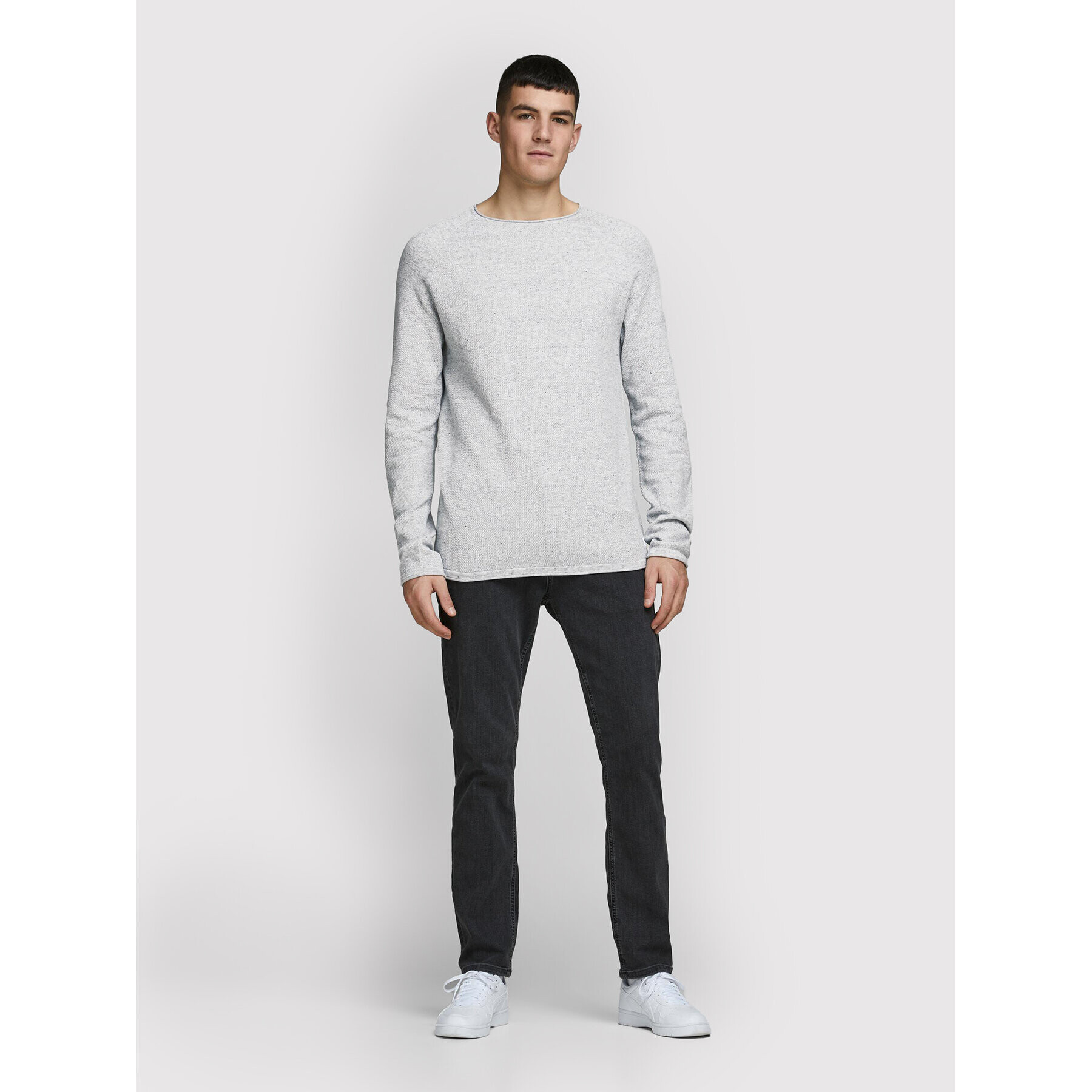 Jack&Jones Pulover Hill 12157321 Gri Regular Fit - Pled.ro