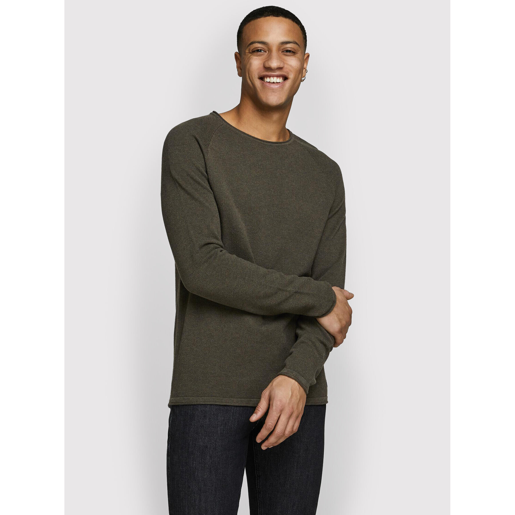 Jack&Jones Pulover Hill 12157321 Verde Regular Fit - Pled.ro