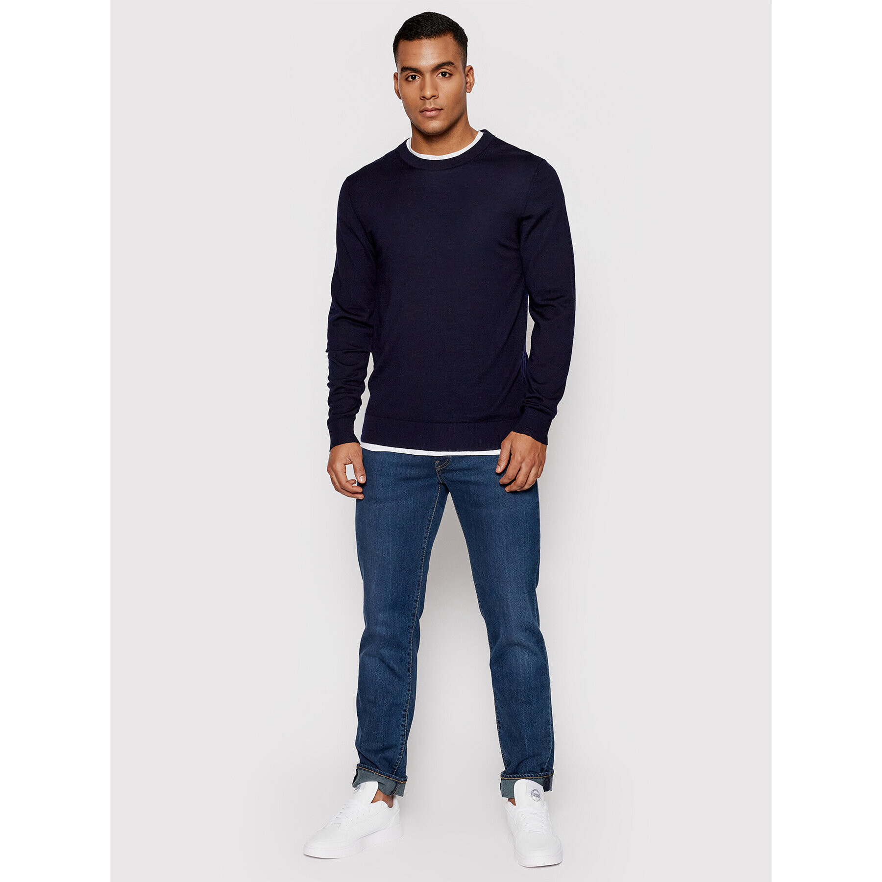 Jack&Jones Pulover Mark 12175288 Bleumarin Regular Fit - Pled.ro