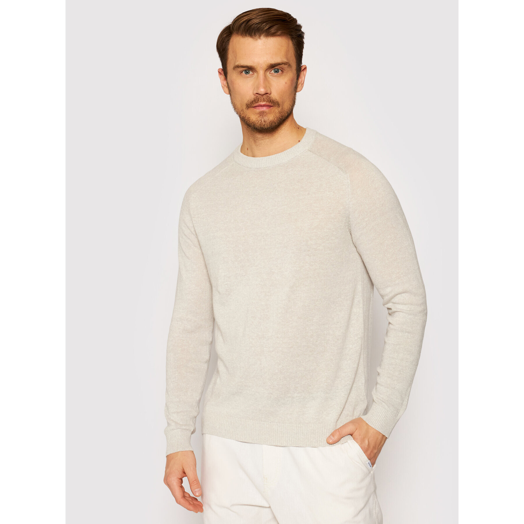 Jack&Jones Pulover Nico 12184818 Bej Regular Fit - Pled.ro