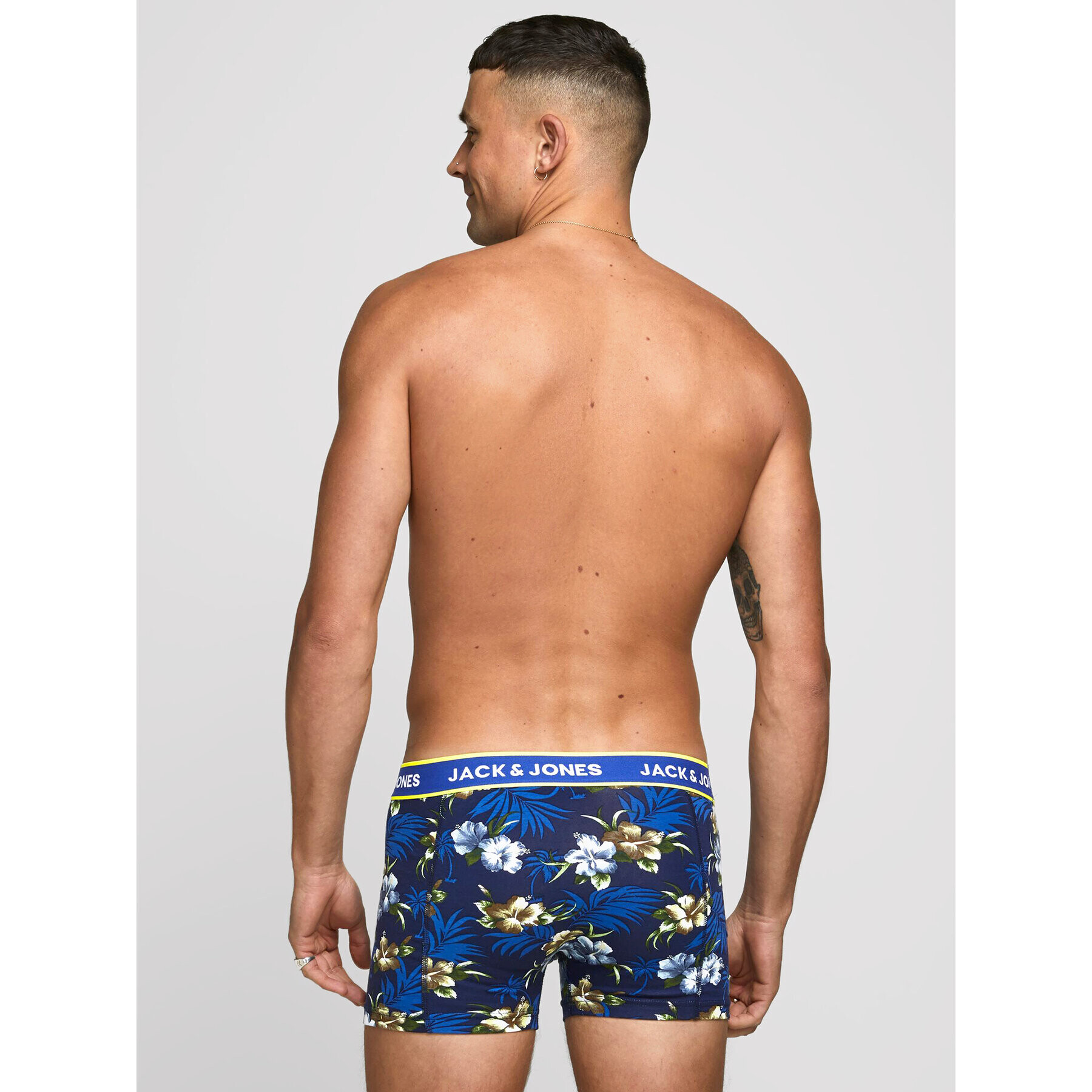 Jack&Jones Set 3 perechi de boxeri Flower 12171253 Colorat - Pled.ro