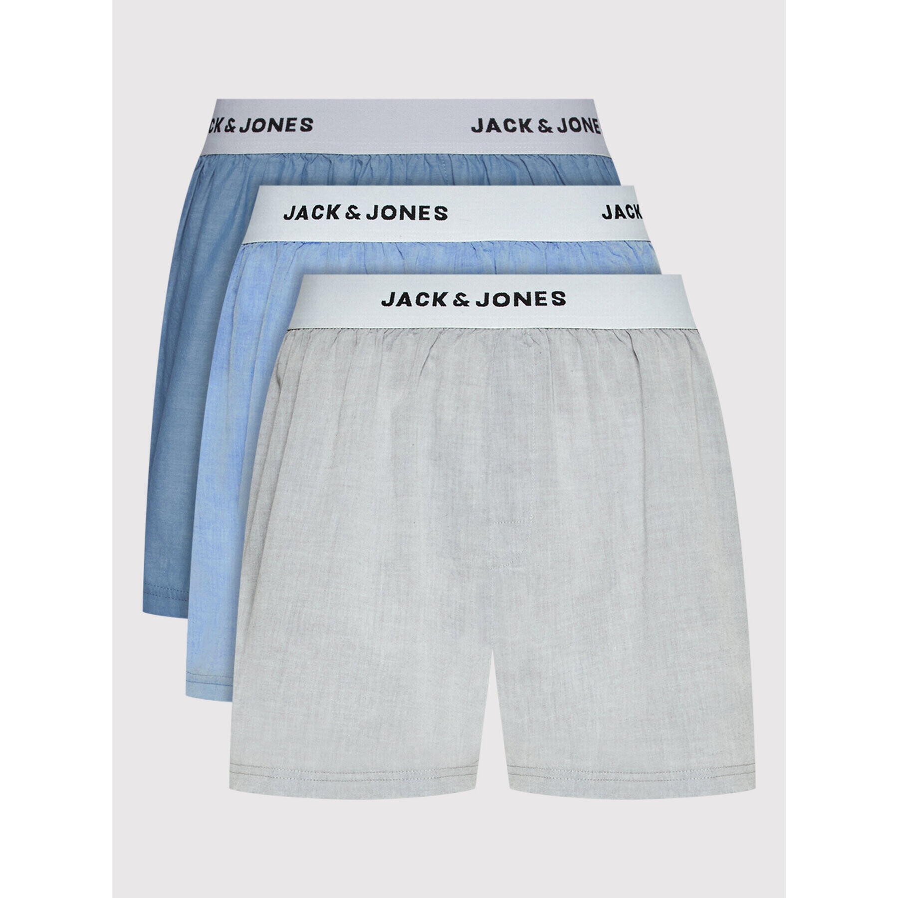 Jack&Jones Set 3 perechi de boxeri Kyle 12212160 Albastru - Pled.ro