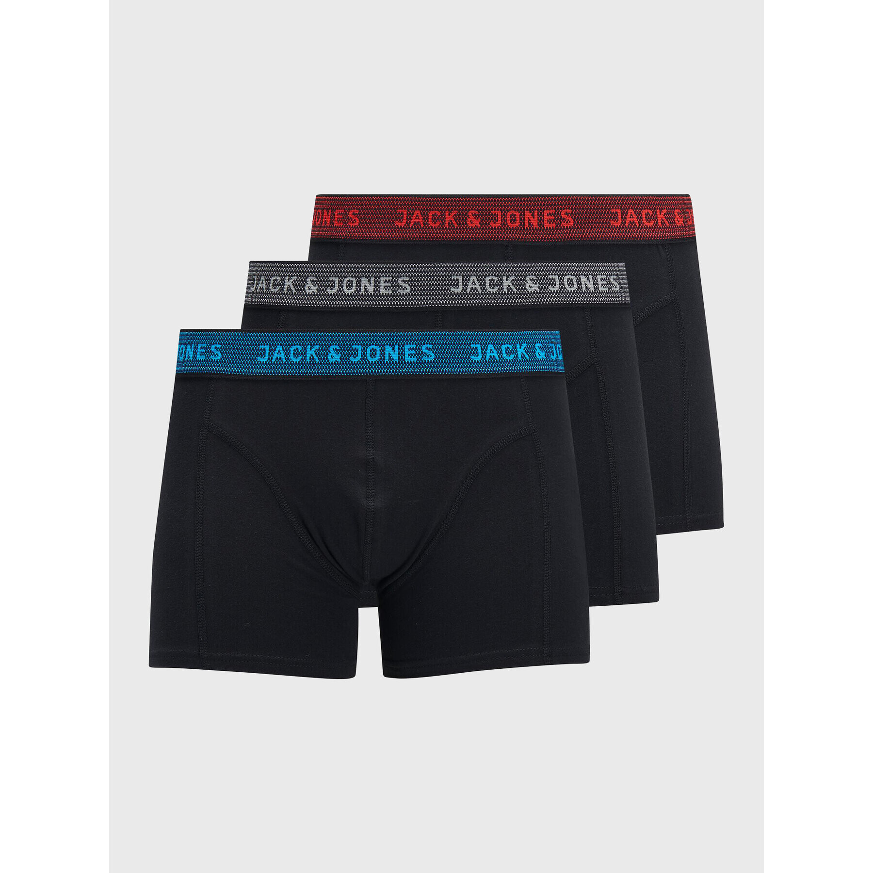 Jack&Jones Set 3 perechi de boxeri Waistband 12127816 Negru - Pled.ro