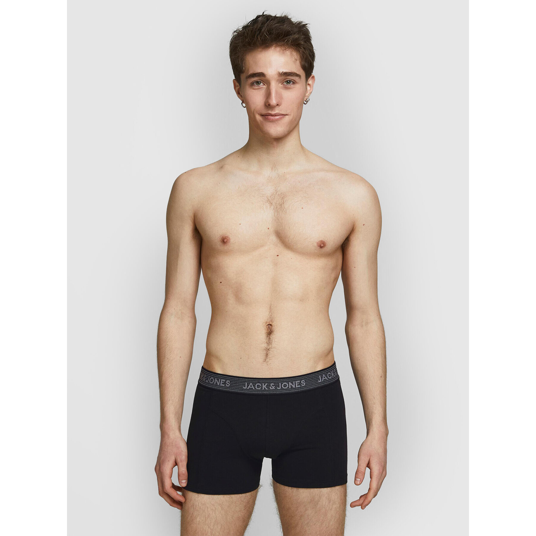 Jack&Jones Set 3 perechi de boxeri Waistband 12127816 Negru - Pled.ro